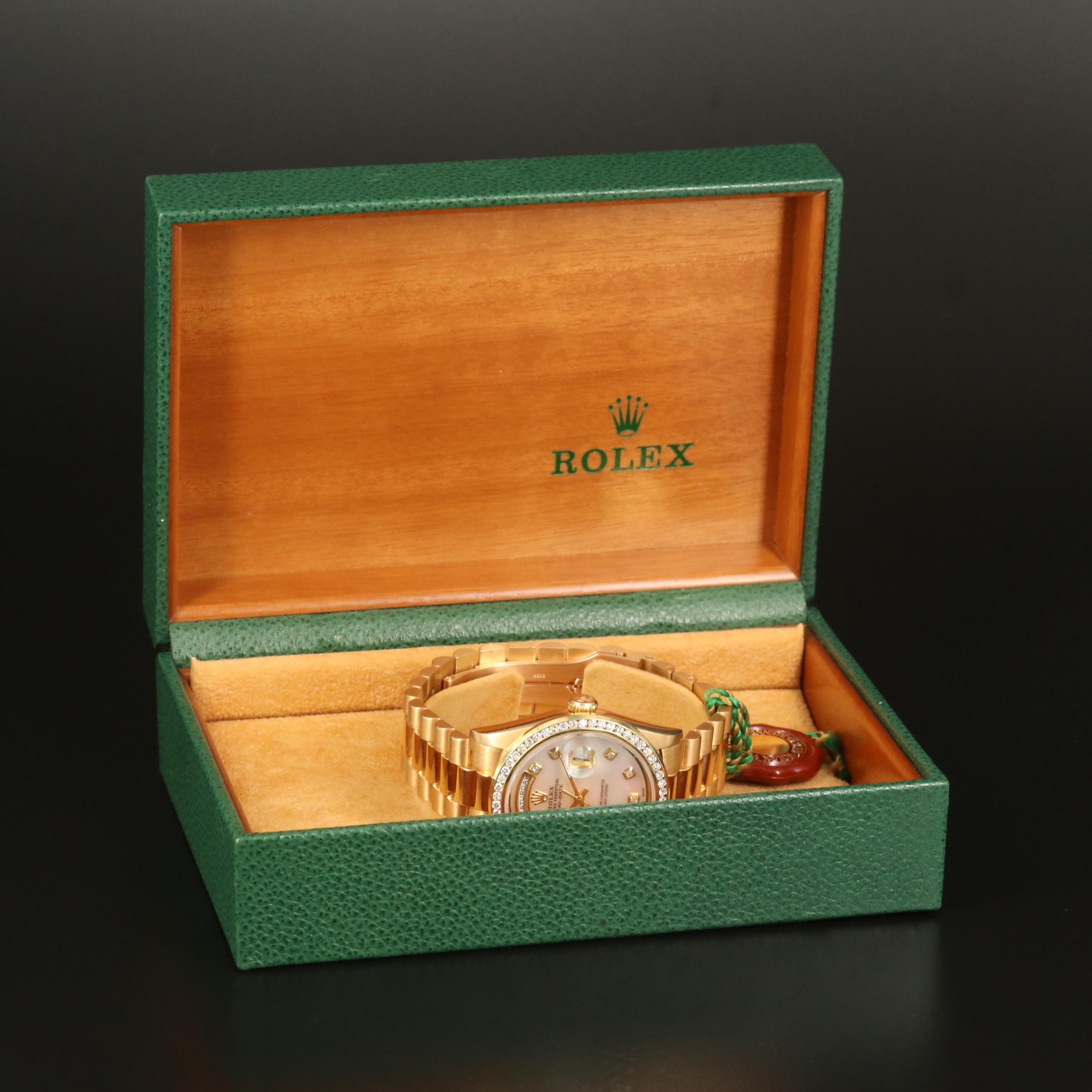 18K and 1.66 CTW Diamond Rolex "Day/Date President" Automatic Watch