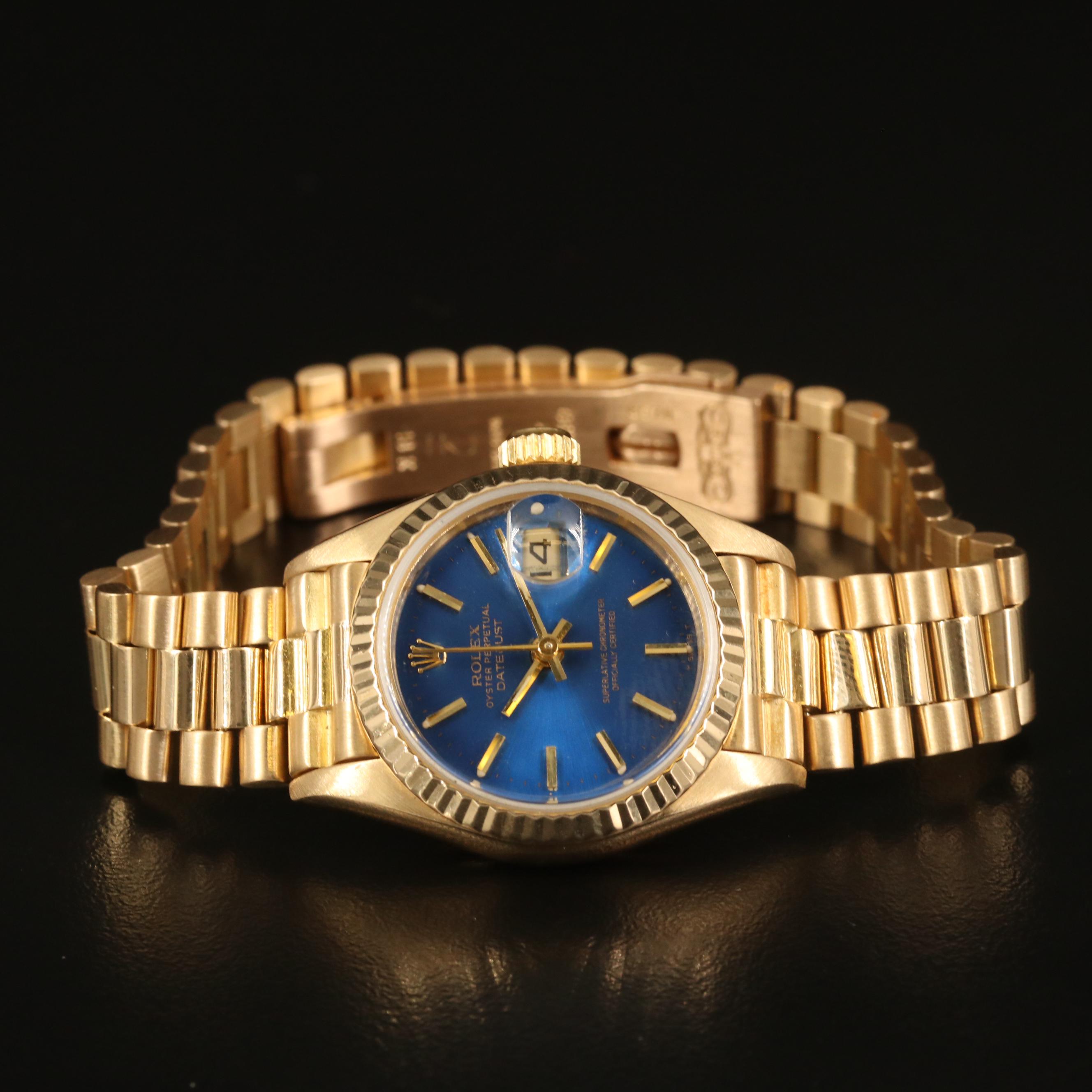 1984 Rolex "Datejust President" 18K Yellow Gold Automatic Watch