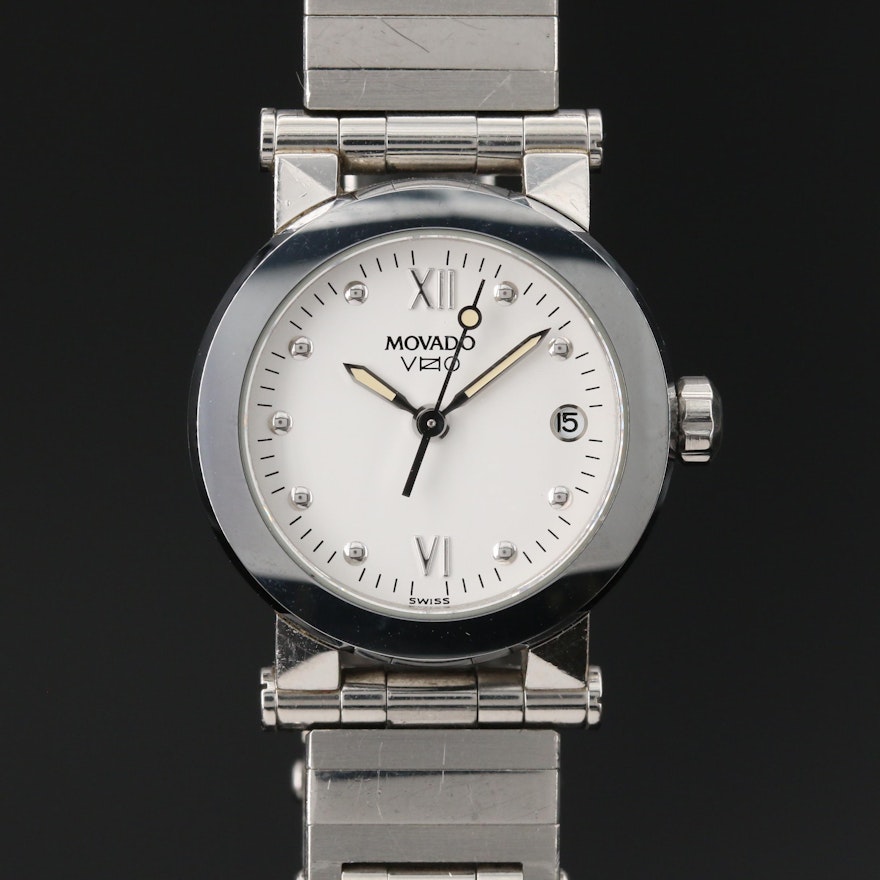 Movado "Vizio" Stainless  Steel Quartz Wristwatch