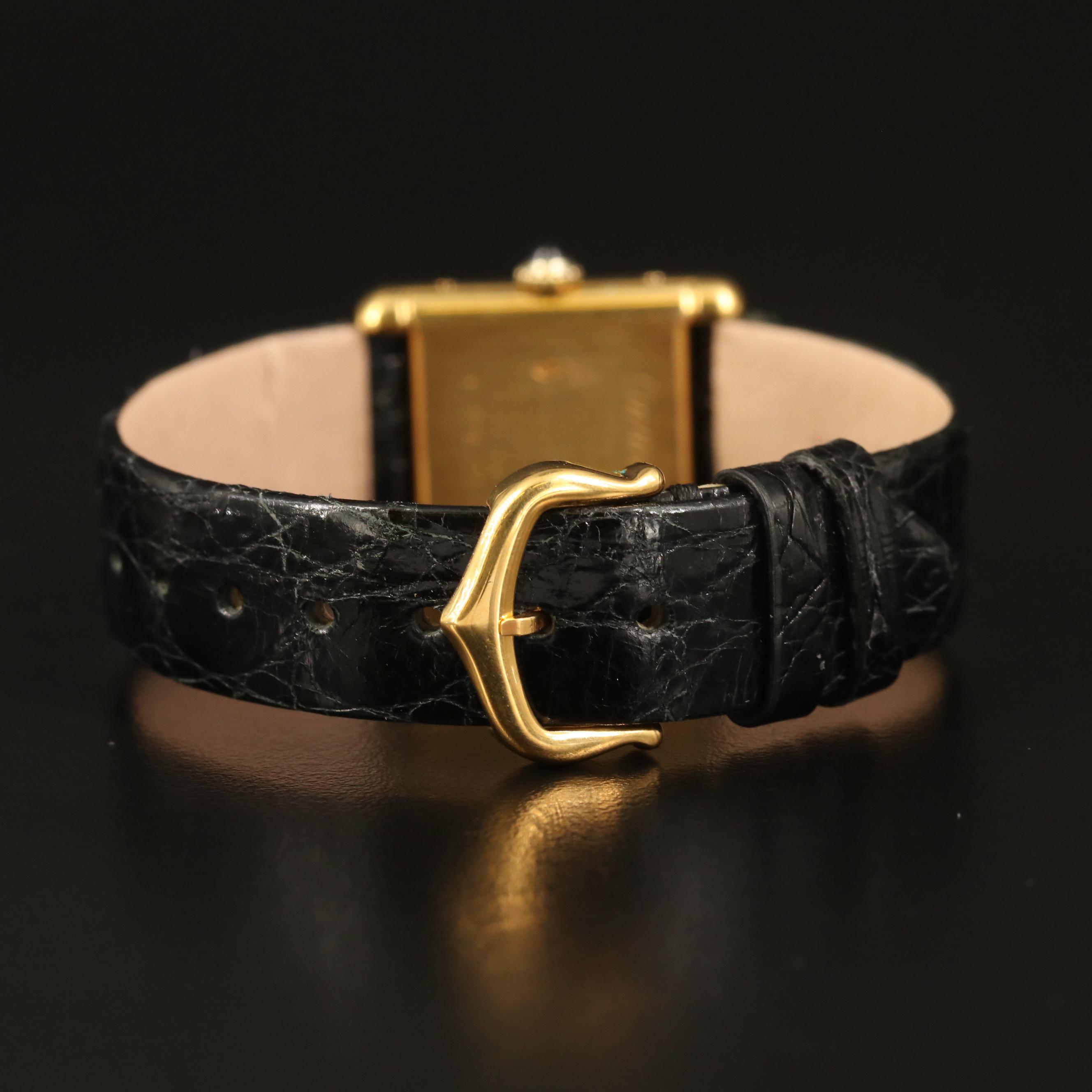 Cartier "Tank" Vermeil Stem Wind Watch