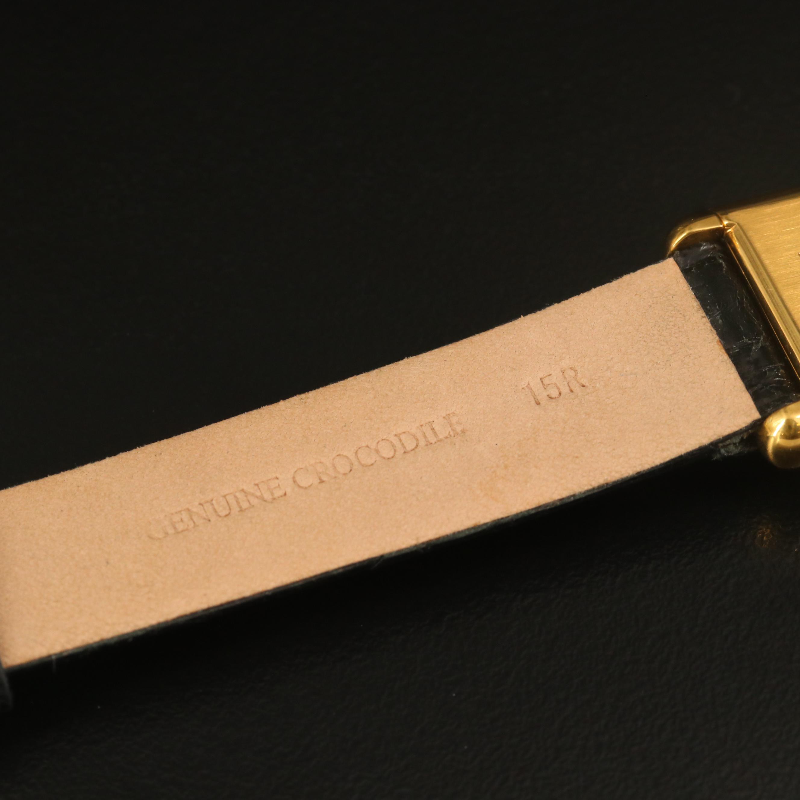 Cartier "Tank" Vermeil Stem Wind Watch