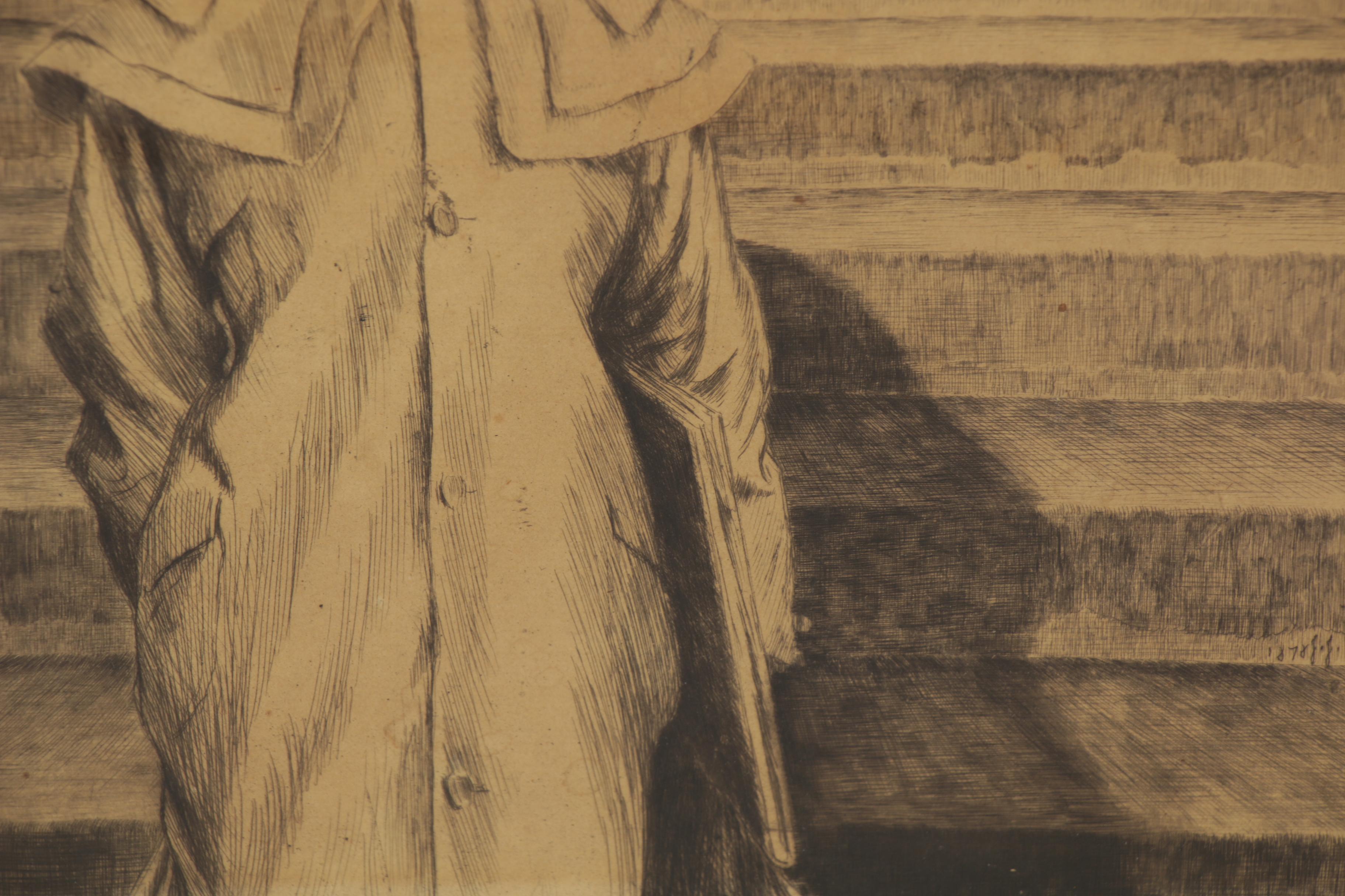 James Jacques Joseph Tissot Etching with Drypoint, 1878