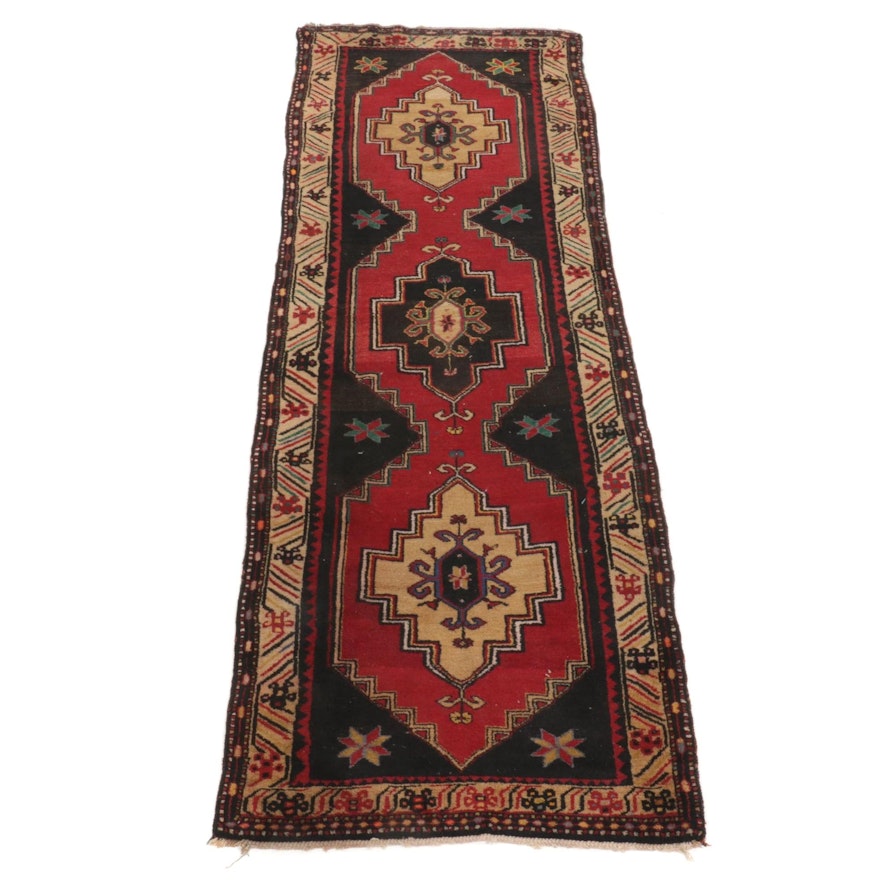 4'1 x 11'8 Hand-Knotted Turkish Carpet Runner