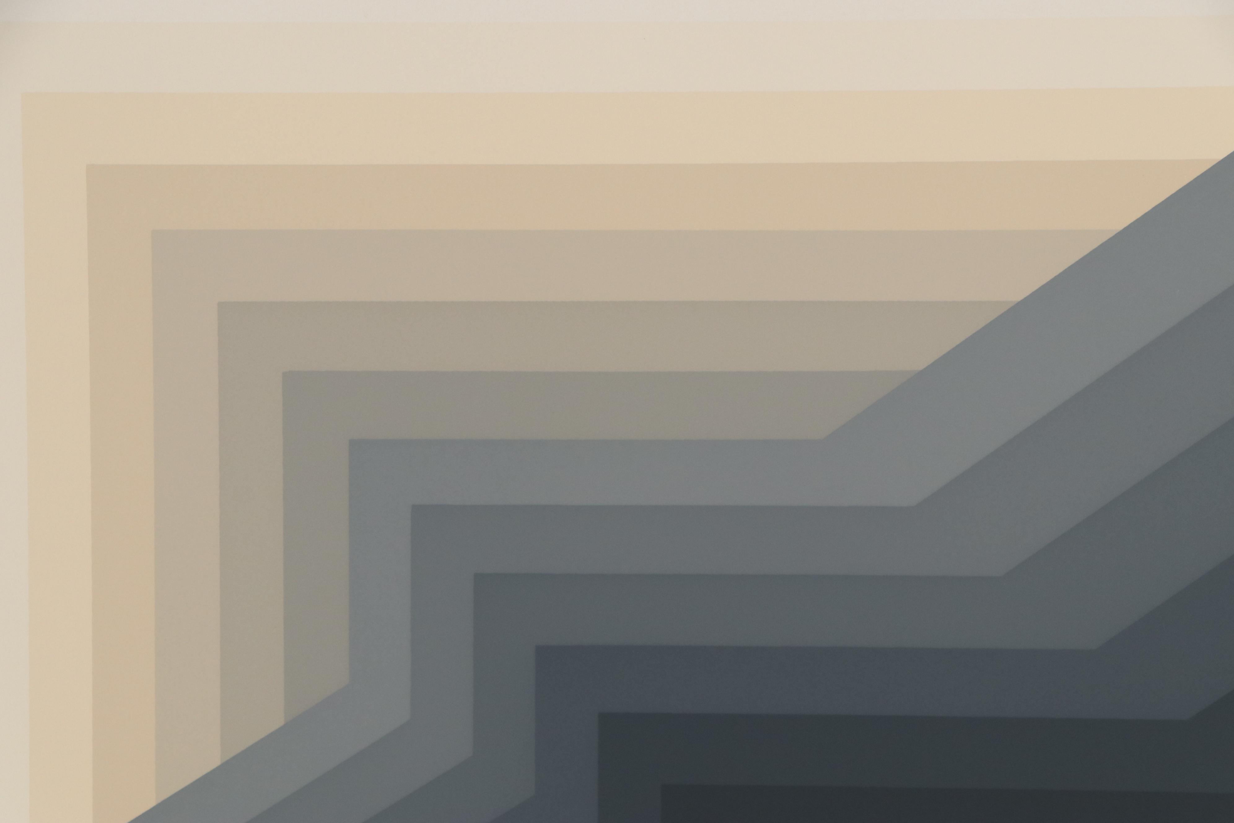 Jurgen Peters Op Art Serigraph "Spur," 1981