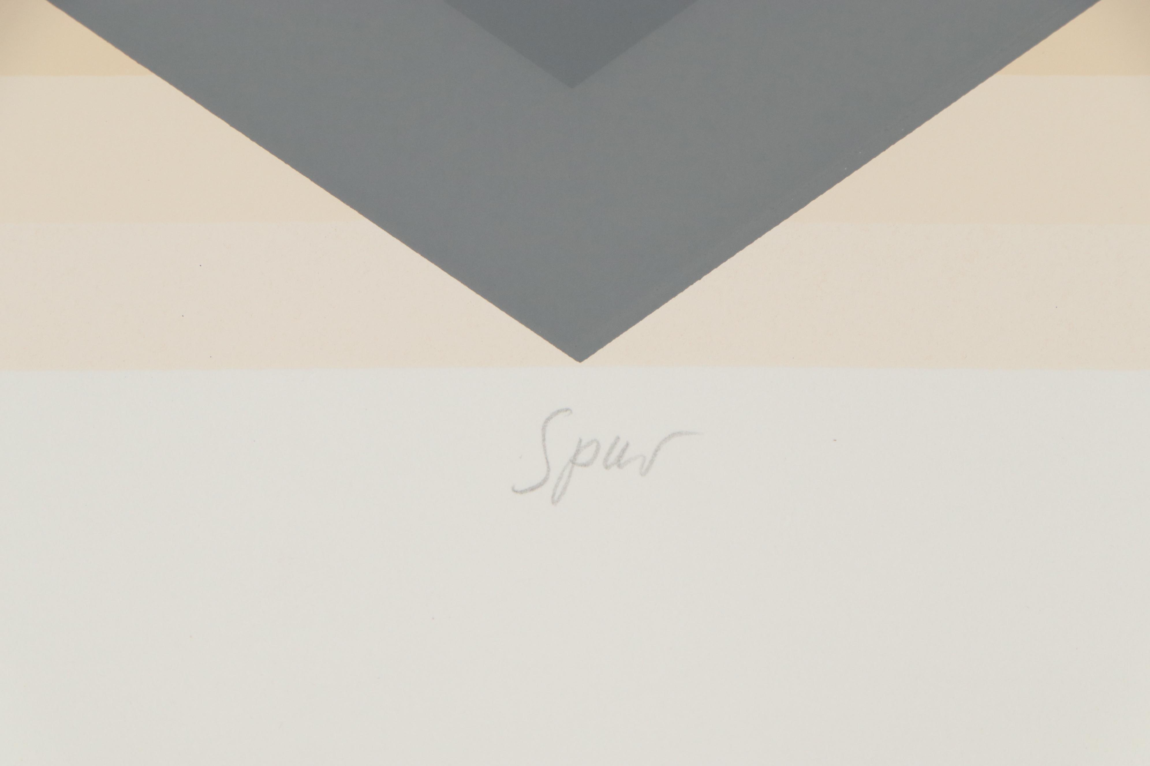 Jurgen Peters Op Art Serigraph "Spur," 1981