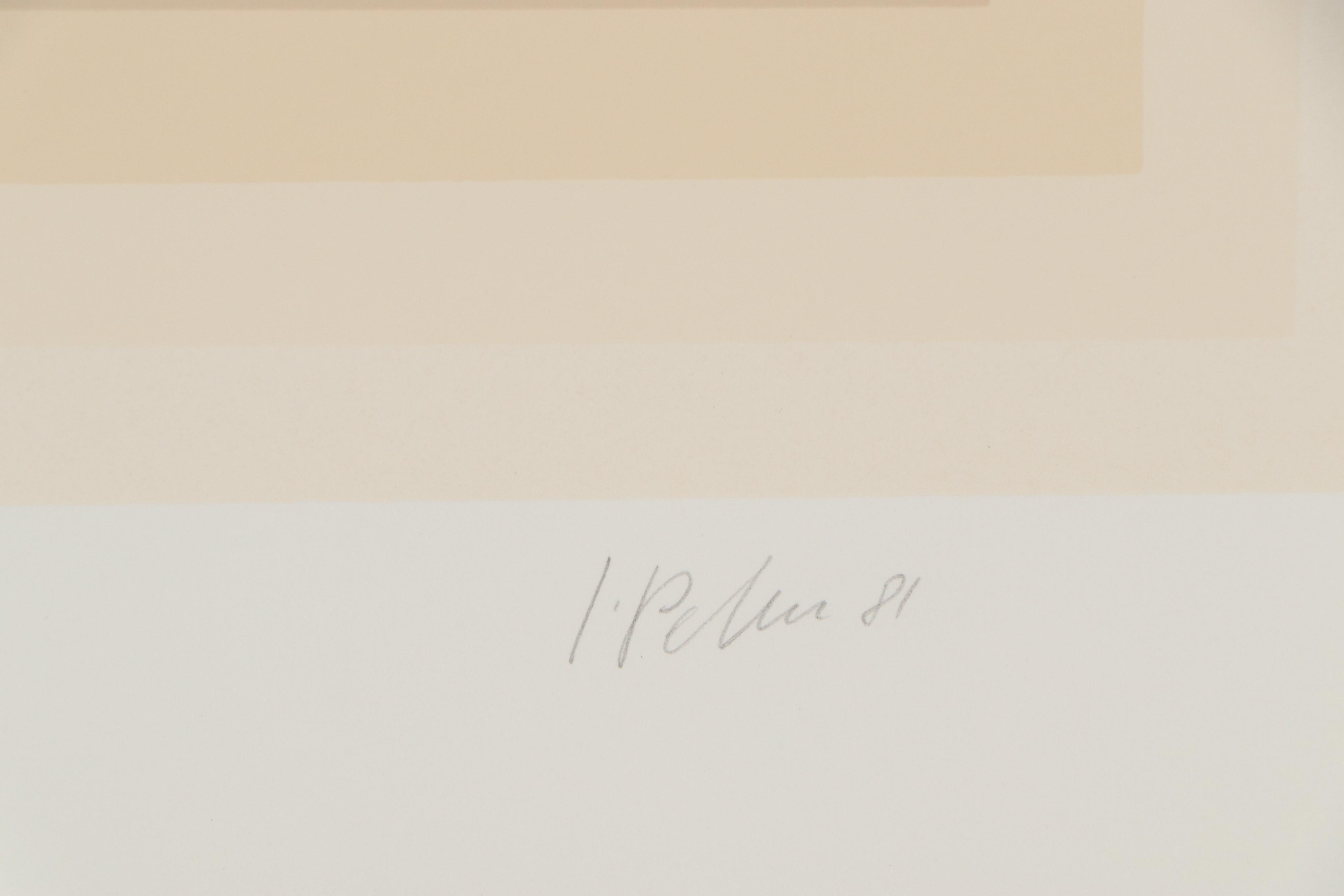 Jurgen Peters Op Art Serigraph "Spur," 1981