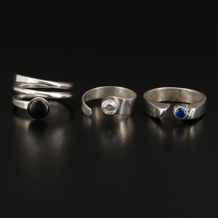 Selected Sterling Silver Open Shank Rings