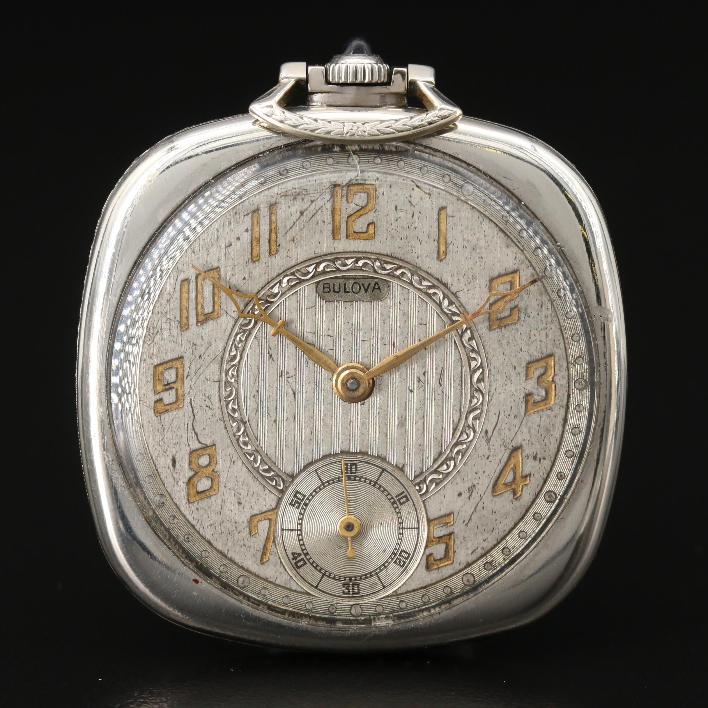 Vintage Bulova Gold Filled Pocket Watch