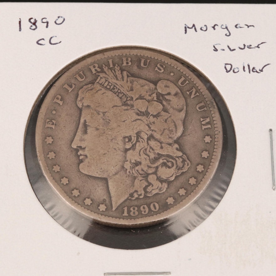 1890-CC Morgan Silver Dollar