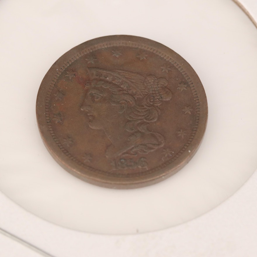 1856 Braided Hair Half Cent