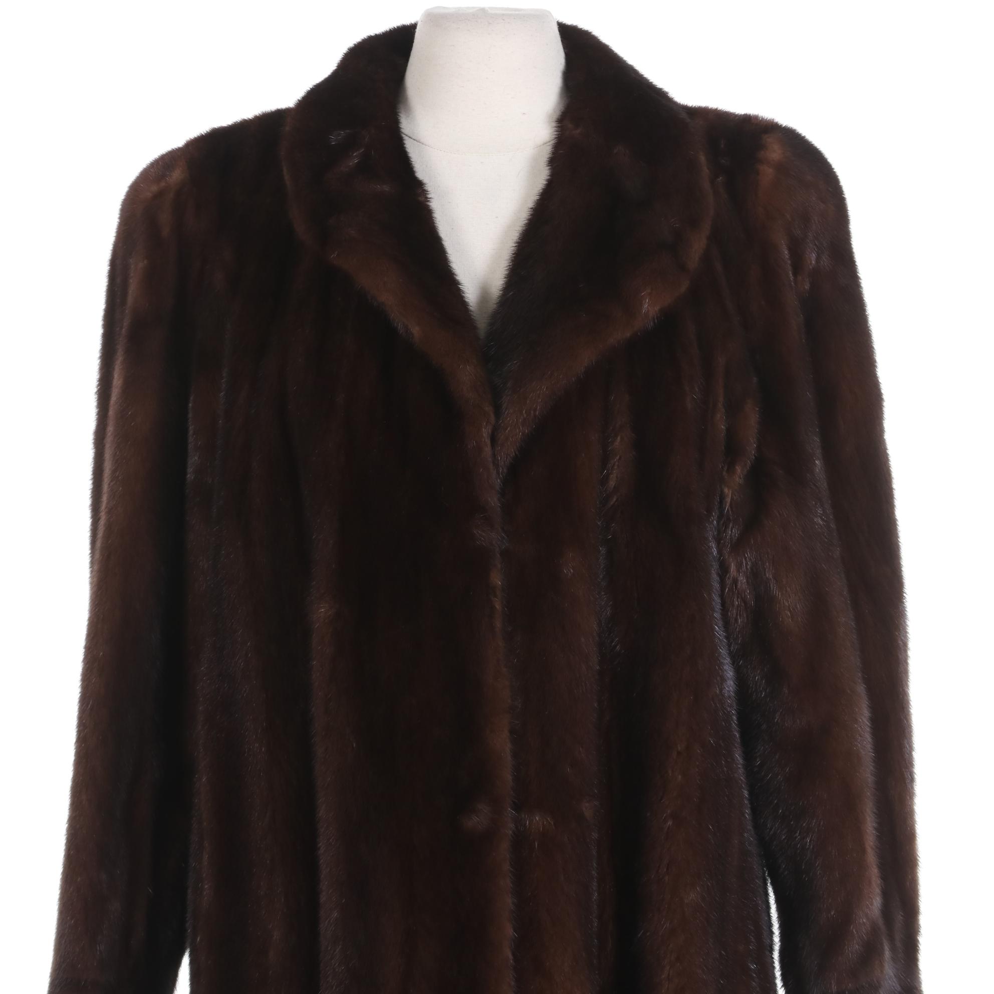 Mink Fur Directional Pelt Swing Coat