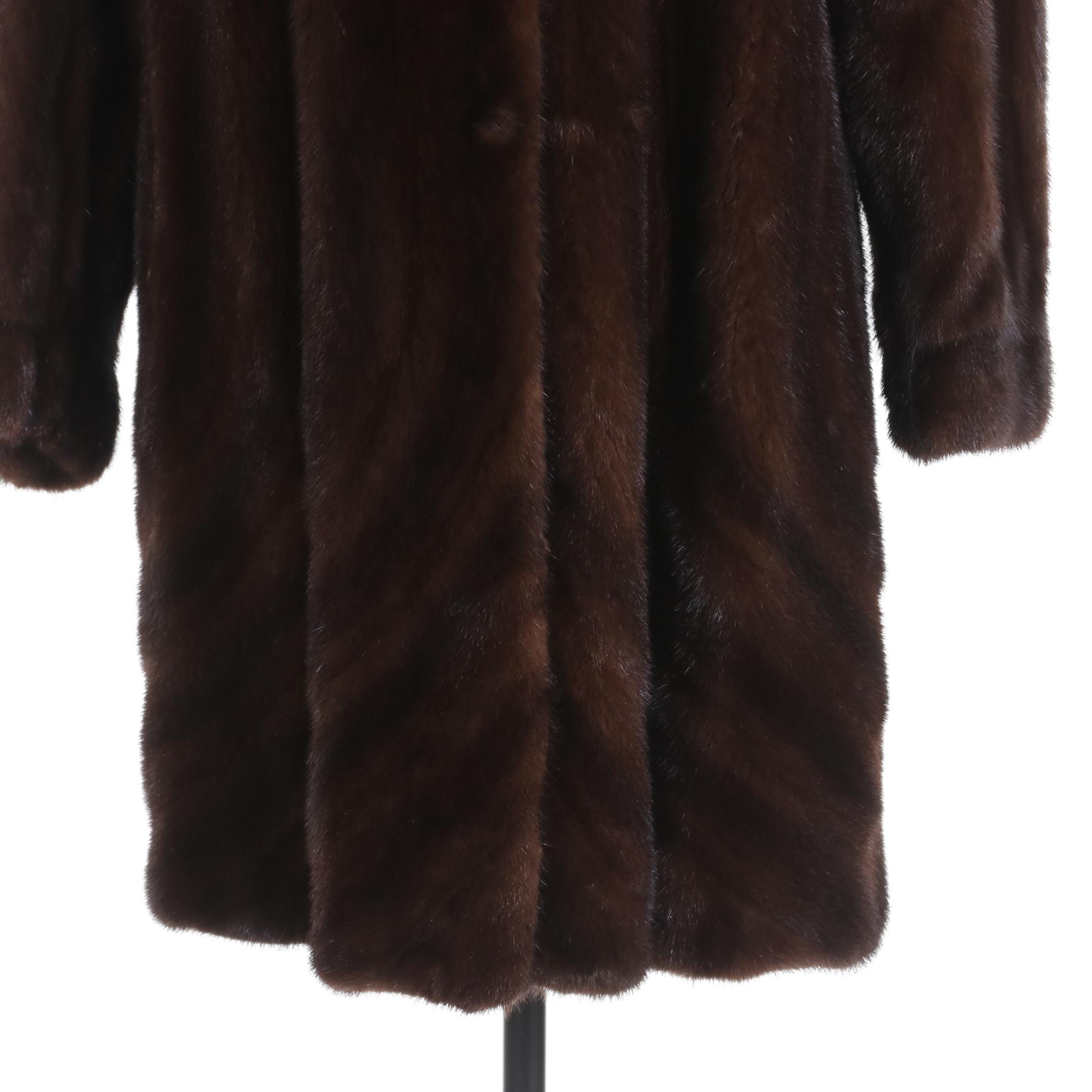 Mink Fur Directional Pelt Swing Coat