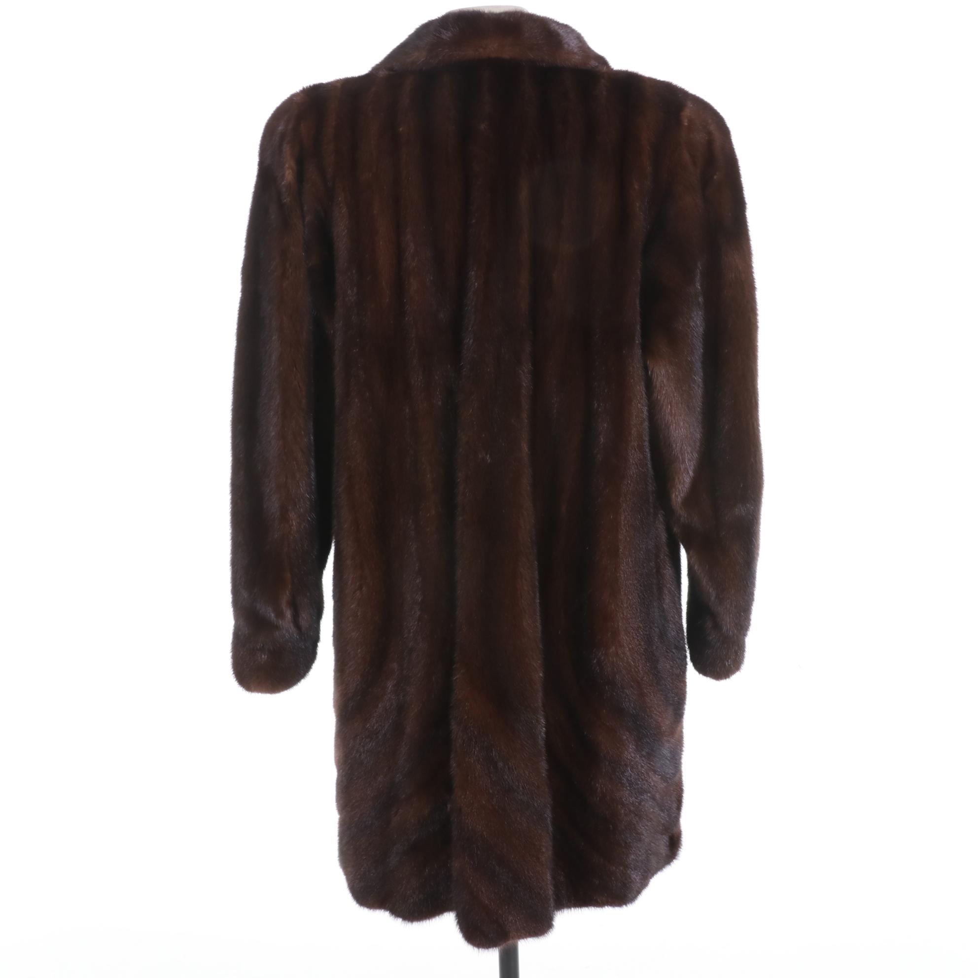 Mink Fur Directional Pelt Swing Coat