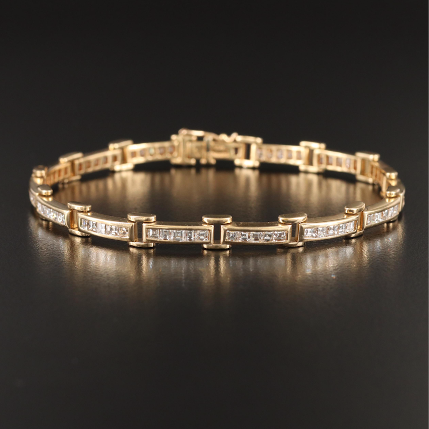 Mayors 18K 5.25 CTW Diamond Bar Link Bracelet