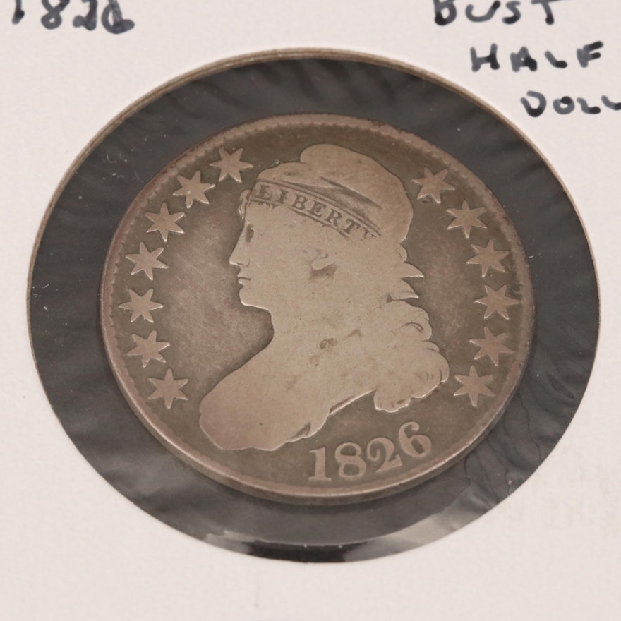 1826 Capped Bust Silver Half Dollar