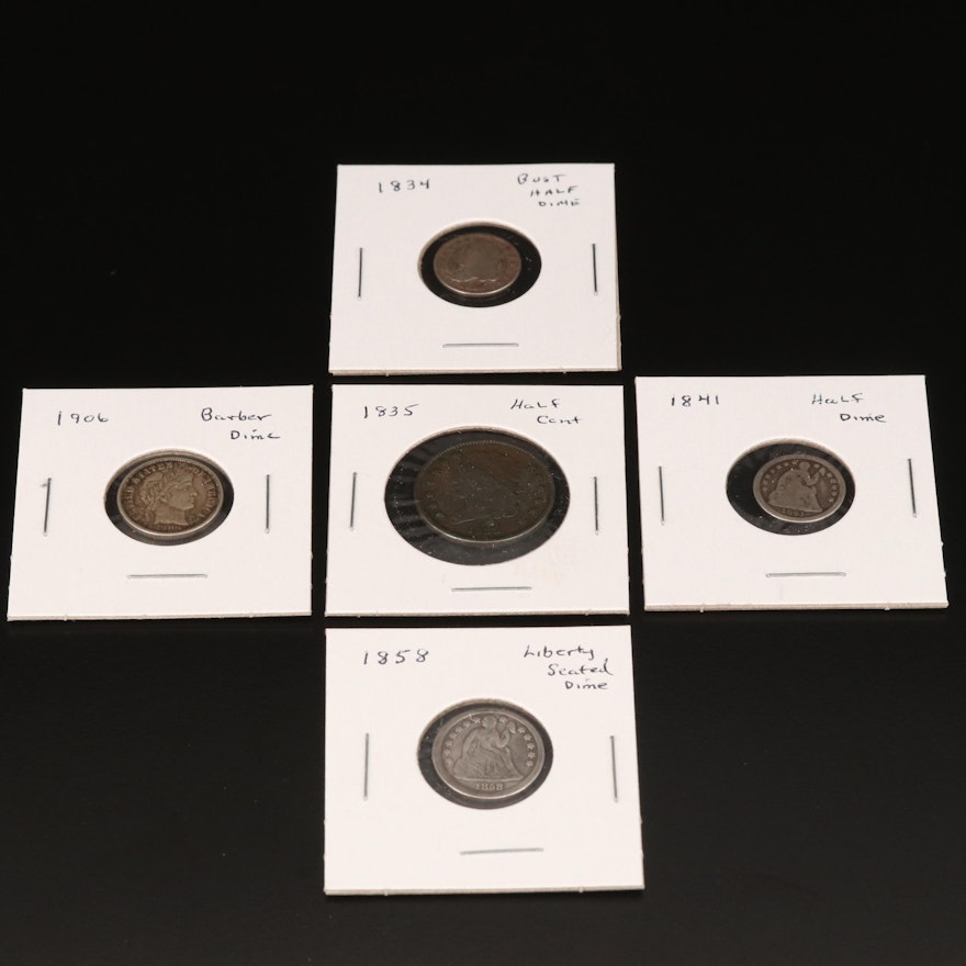 Five U.S. Type Coins Including Silver