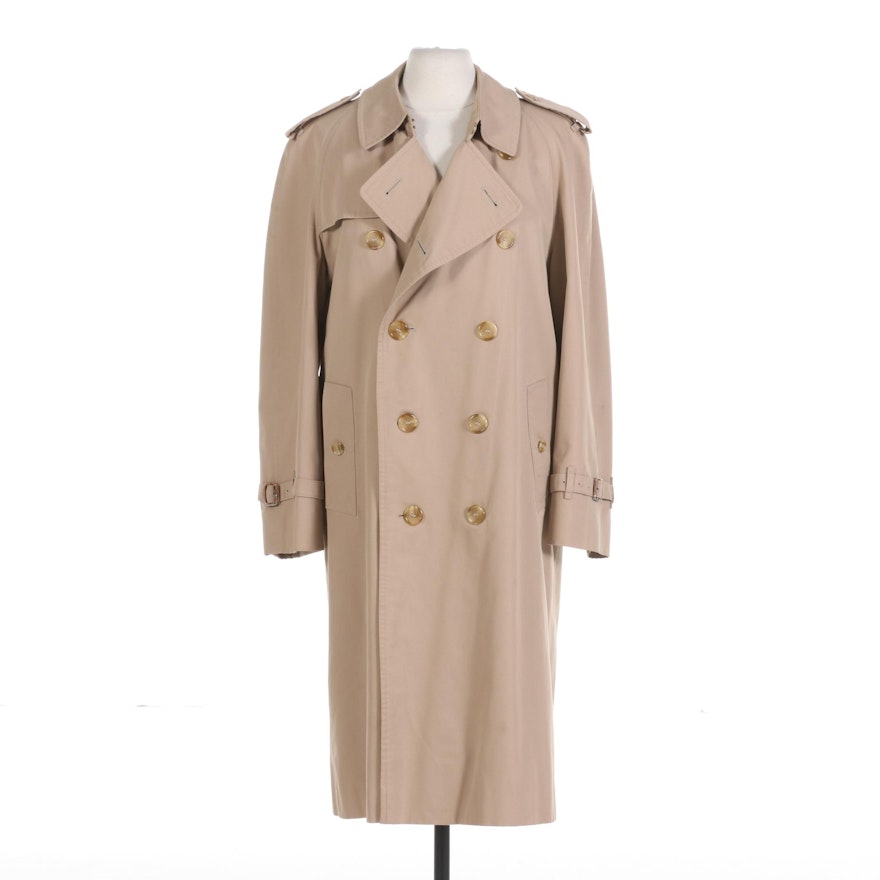Men's Burberrys Double-Breasted Trench Coat with Removable Wool Lining