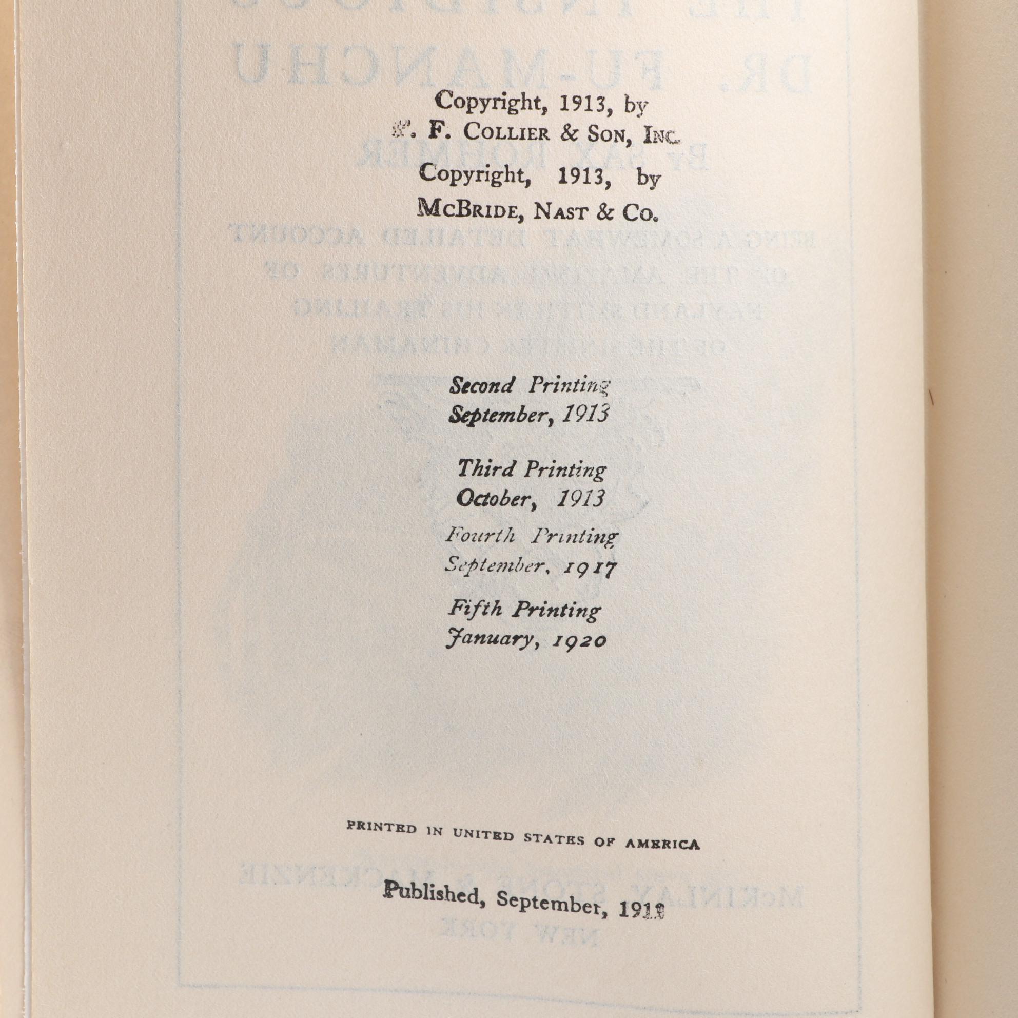 "Masterpieces of Oriental Mystery" Ten-Volume Set by Sax Rohmer