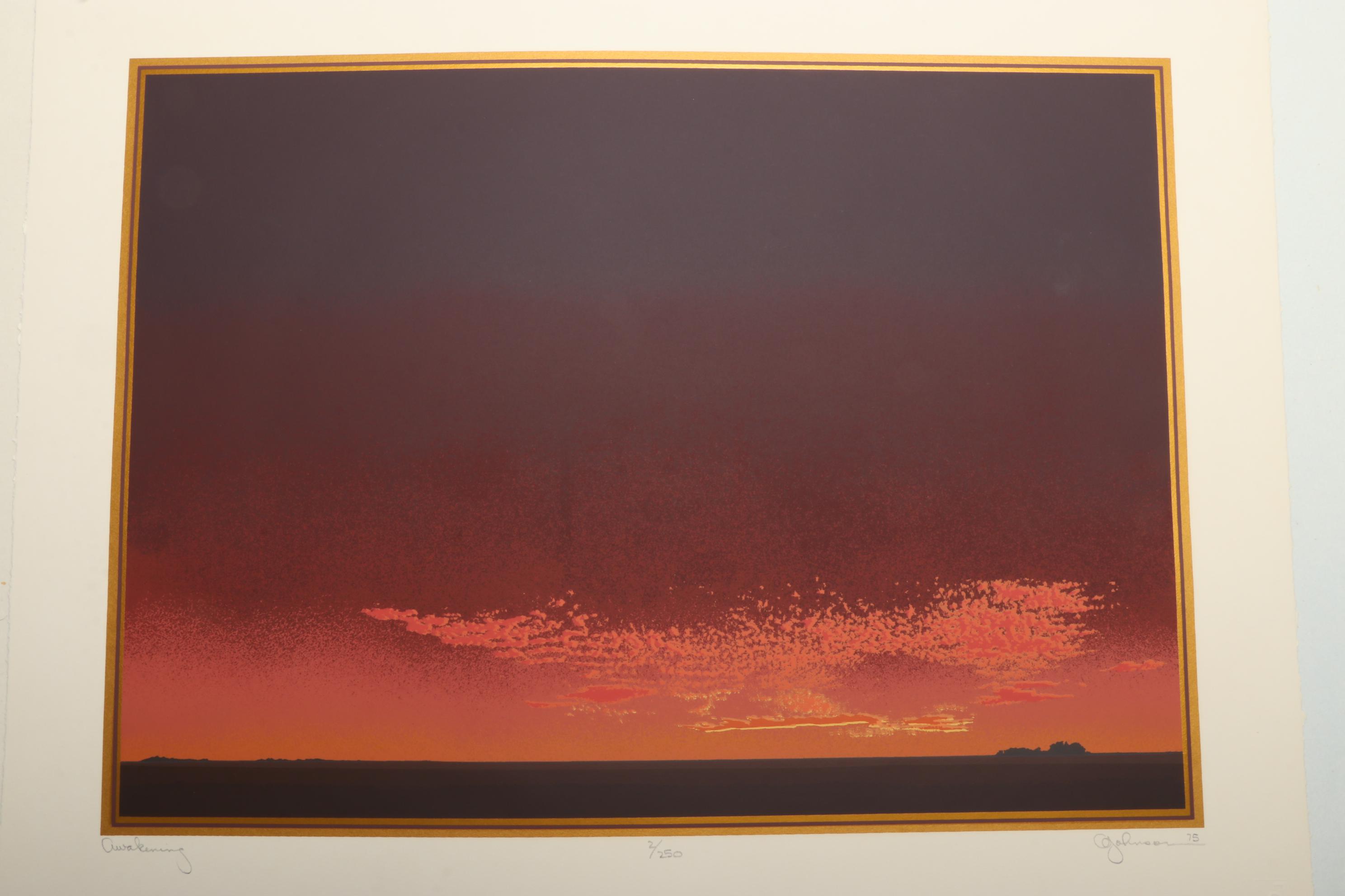 Oren S. Johnson Folio "Big Sky: Serigraphs and Verse," 1975