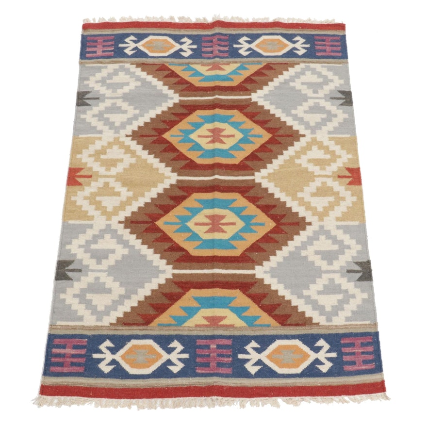 4'2 x 6' Handwoven Turkish Kilim Area Rug