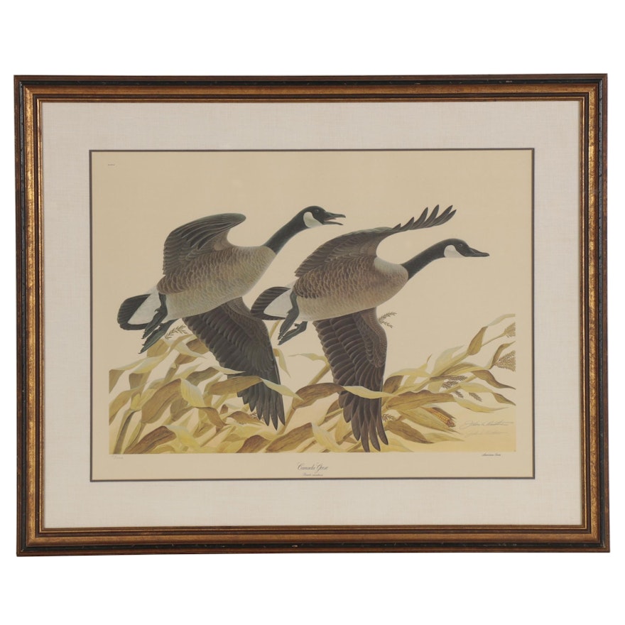 John Ruthven Offset Lithograph "Canada Geese"