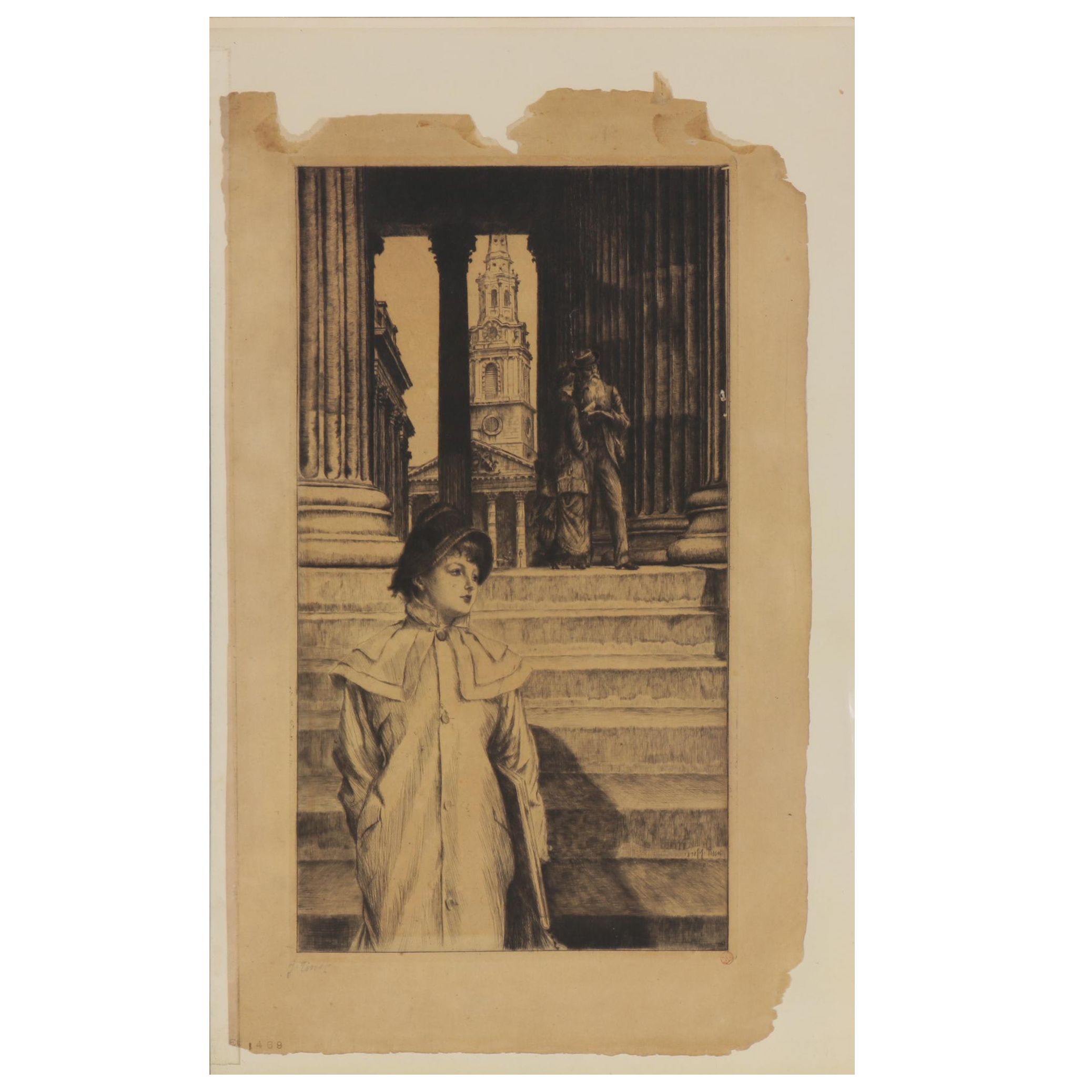 James Jacques Joseph Tissot Etching with Drypoint, 1878