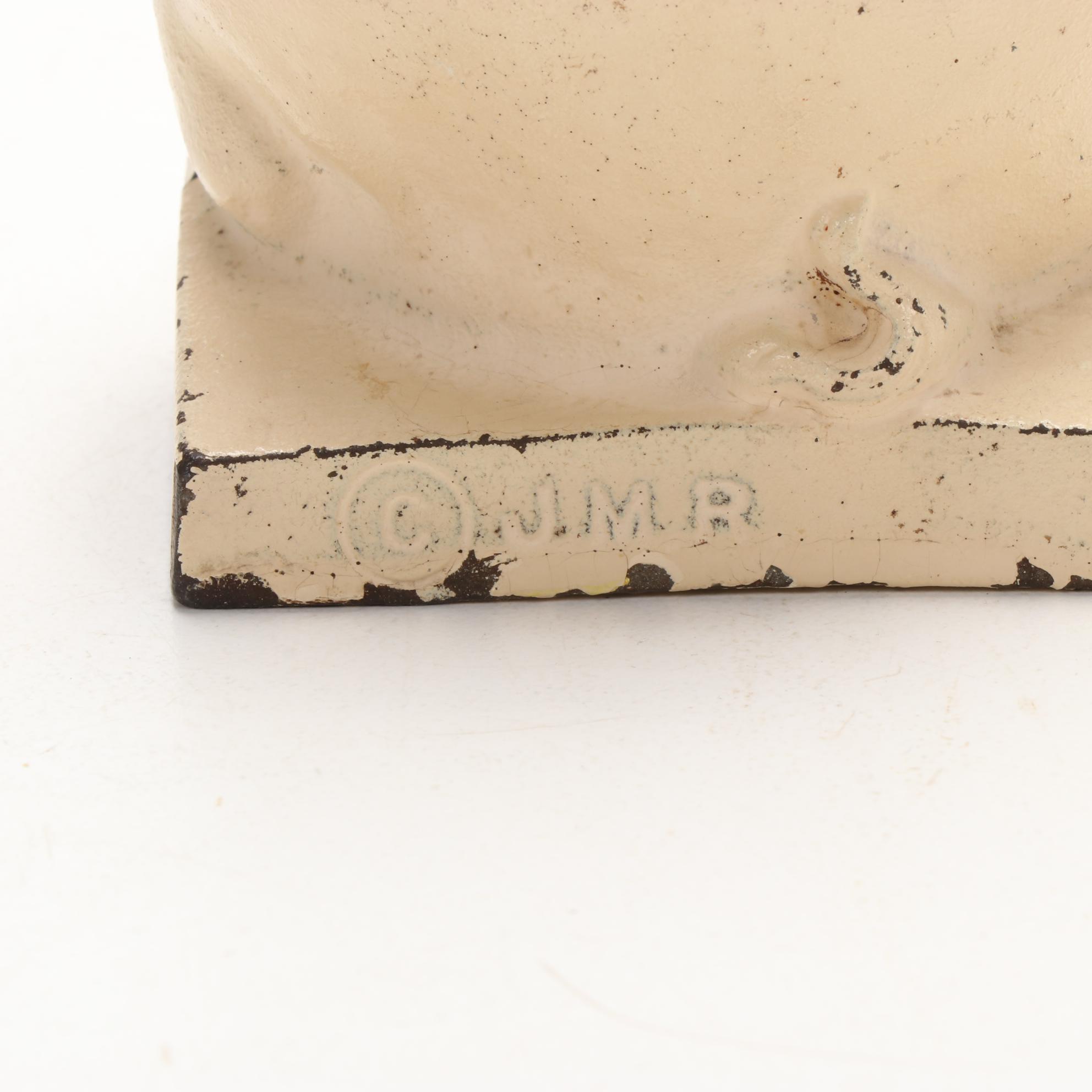 Hubley Style Cast Iron "Thrifty the Wise Pig" Coin Bank