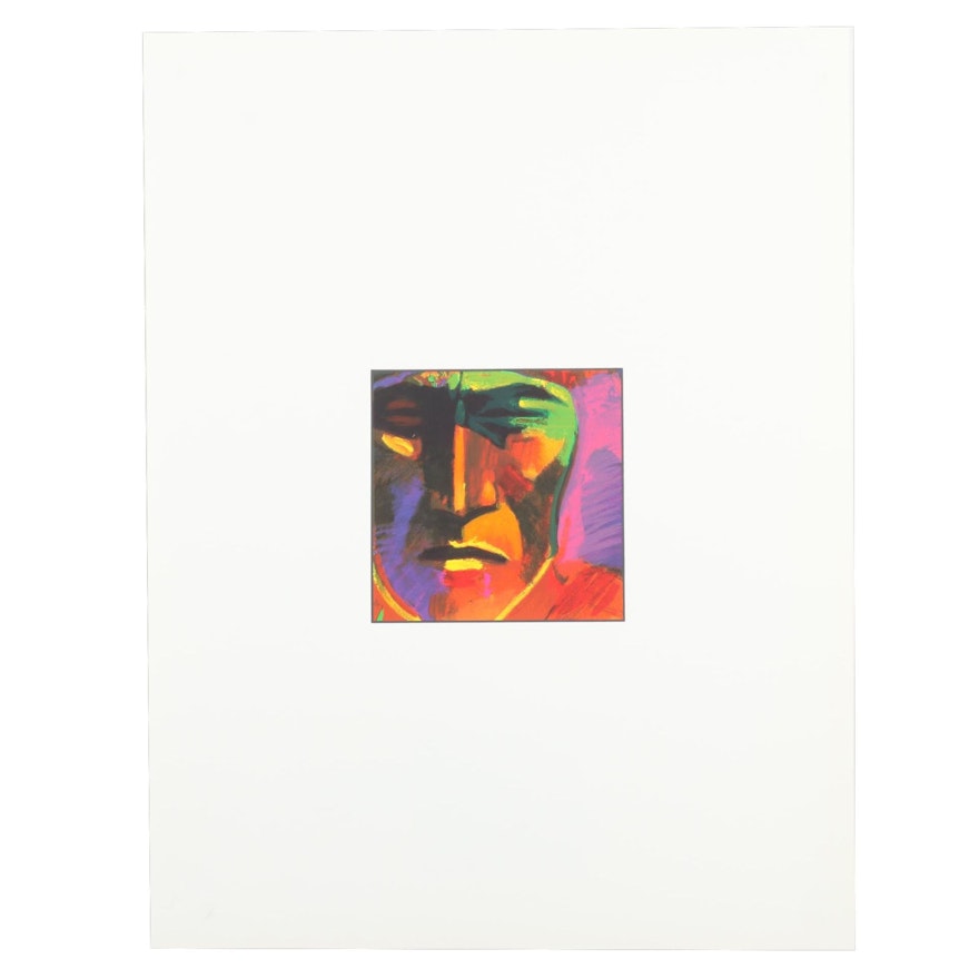 John Nieto Serigraph of Native American Portrait, 1996