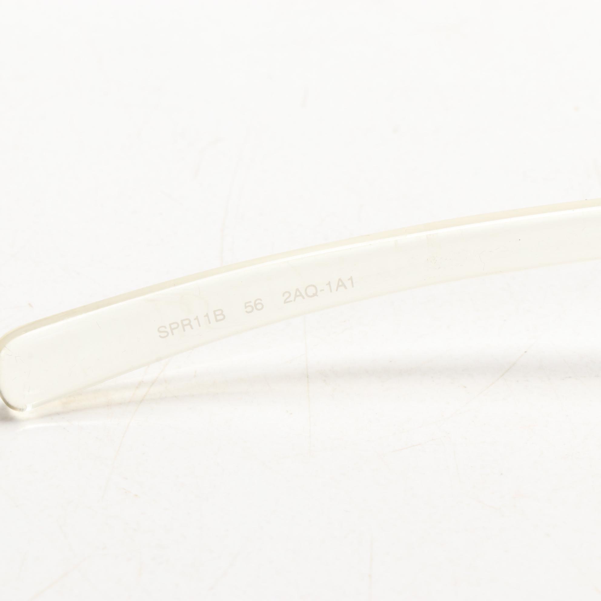 Prada SPR11B Rimless Sunglasses with Clear Bayonet Temples