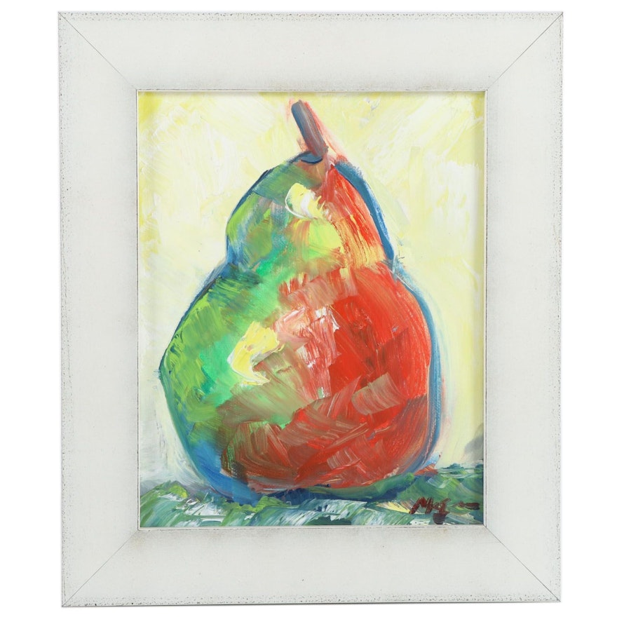 Claire McElveen Oil Painting "Pear Abstract," 2020