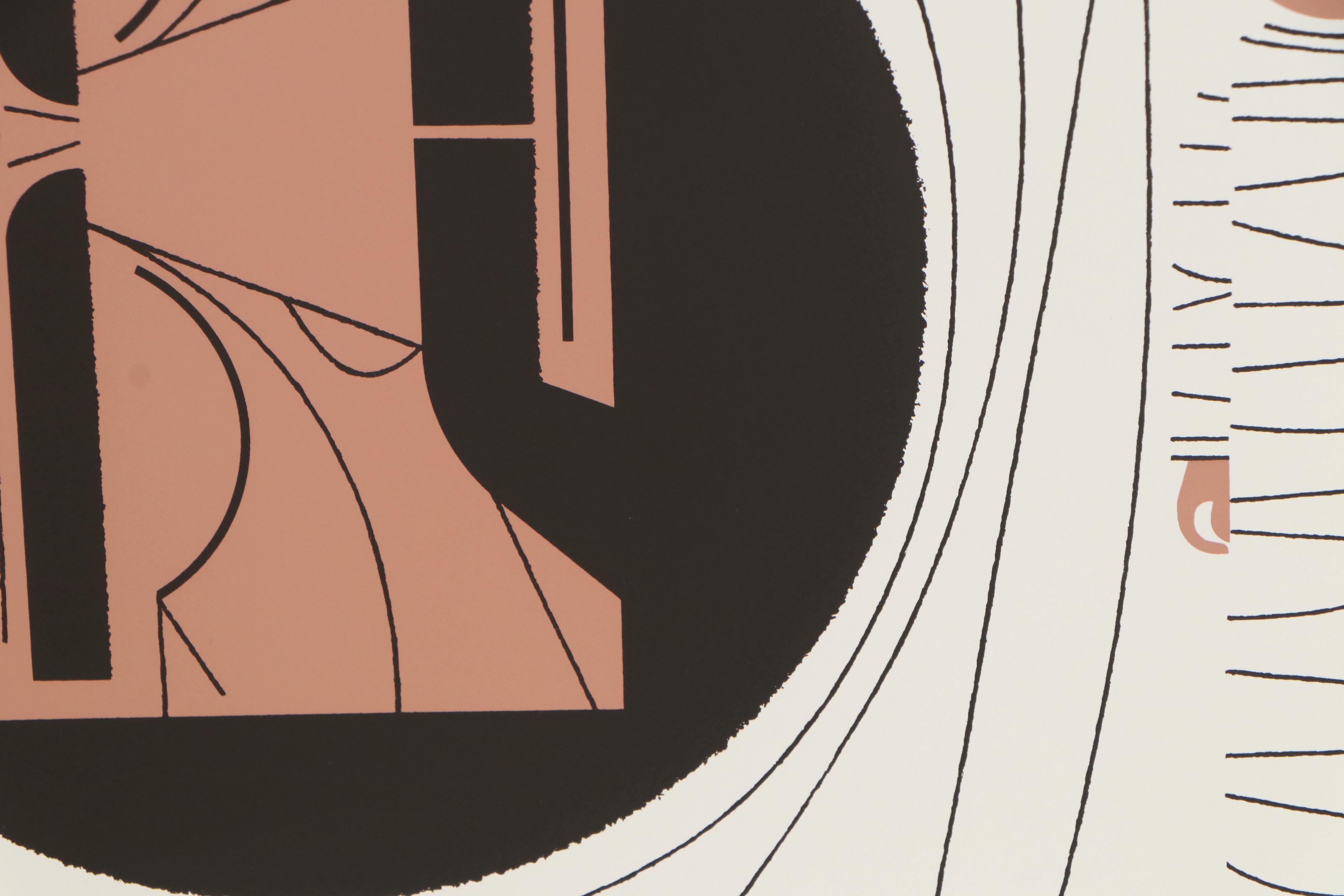 Edie Harper Serigraph of David and Goliath "Pow!," 1979