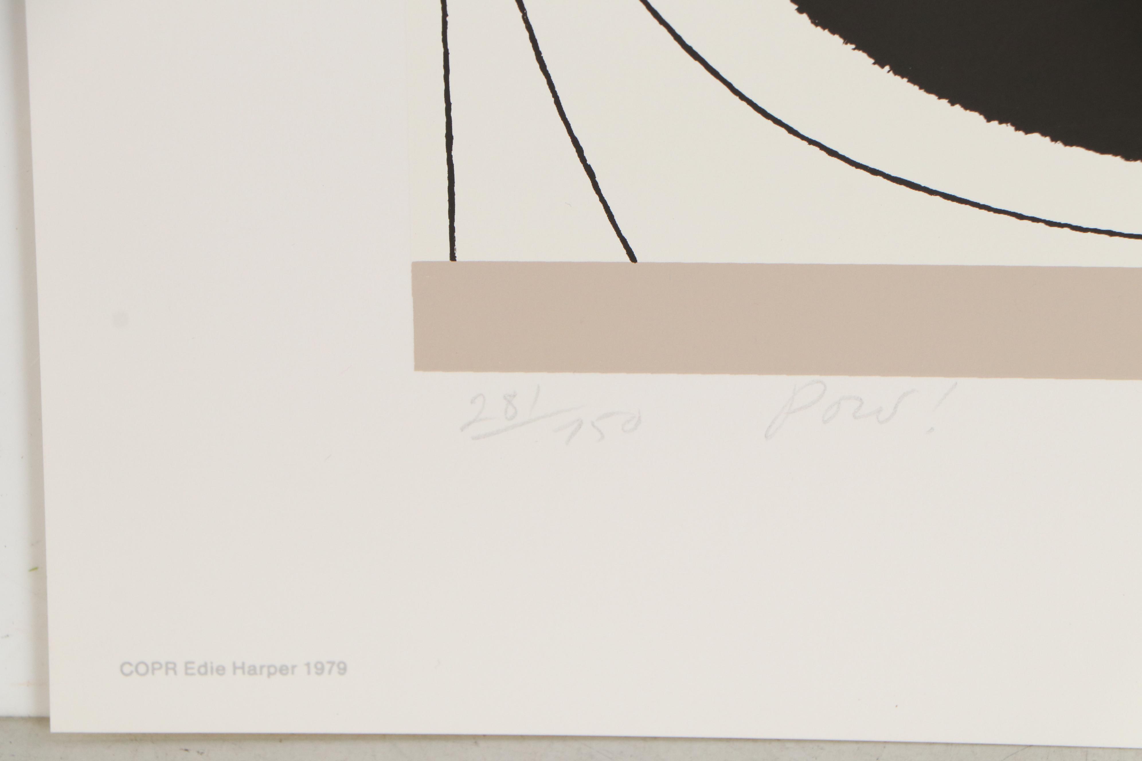 Edie Harper Serigraph of David and Goliath "Pow!," 1979