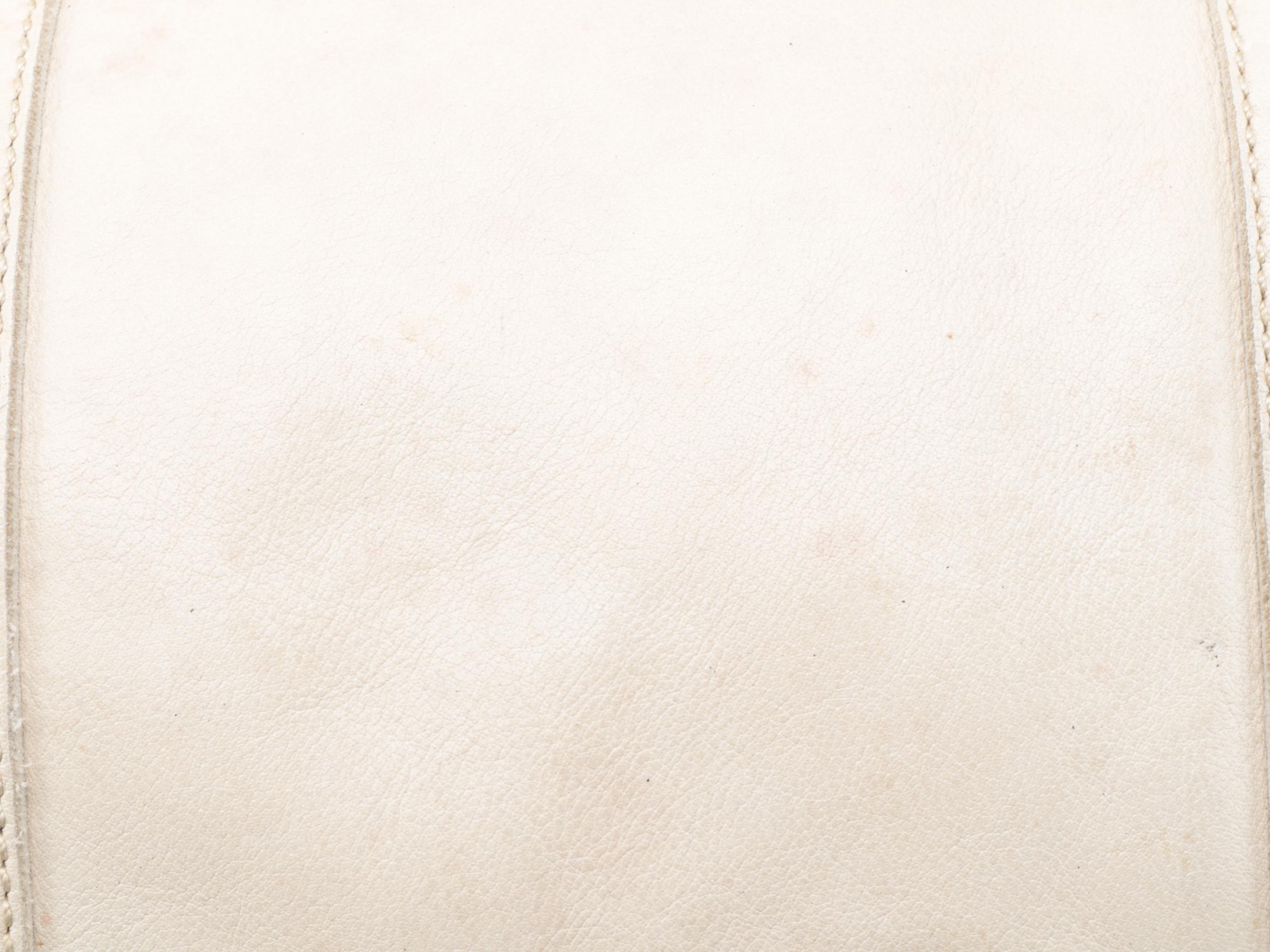 Prada Ivory Grained Leather Shoulder Bag