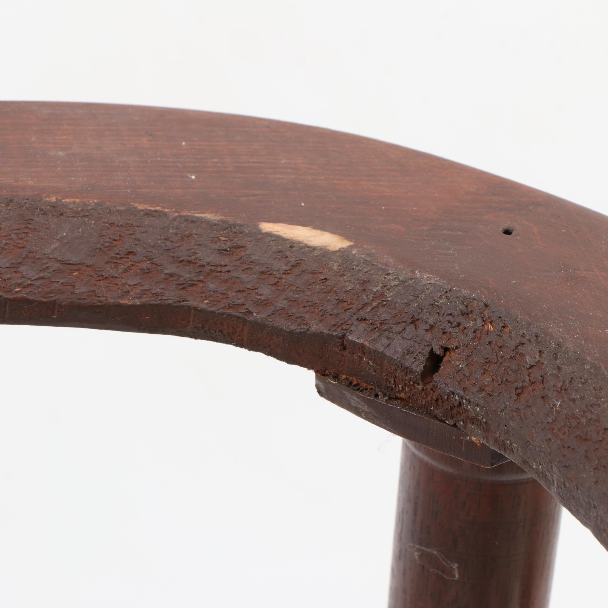 Blue Willow Style Ceramic and Wood Tray-on-Stand