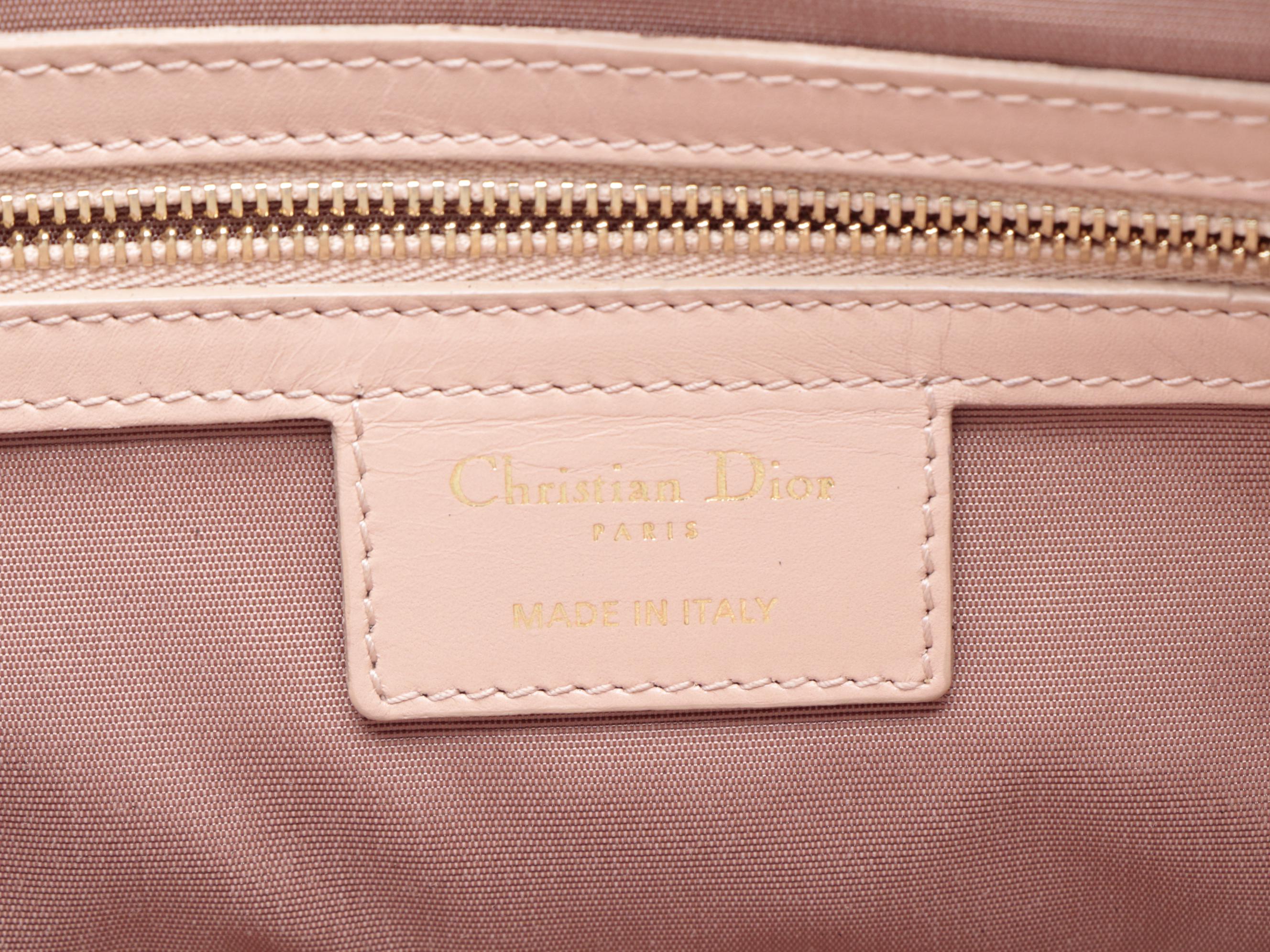 Christian Dior Mini Panarea Tote in Cannage Quilt Canvas and Smooth Leather