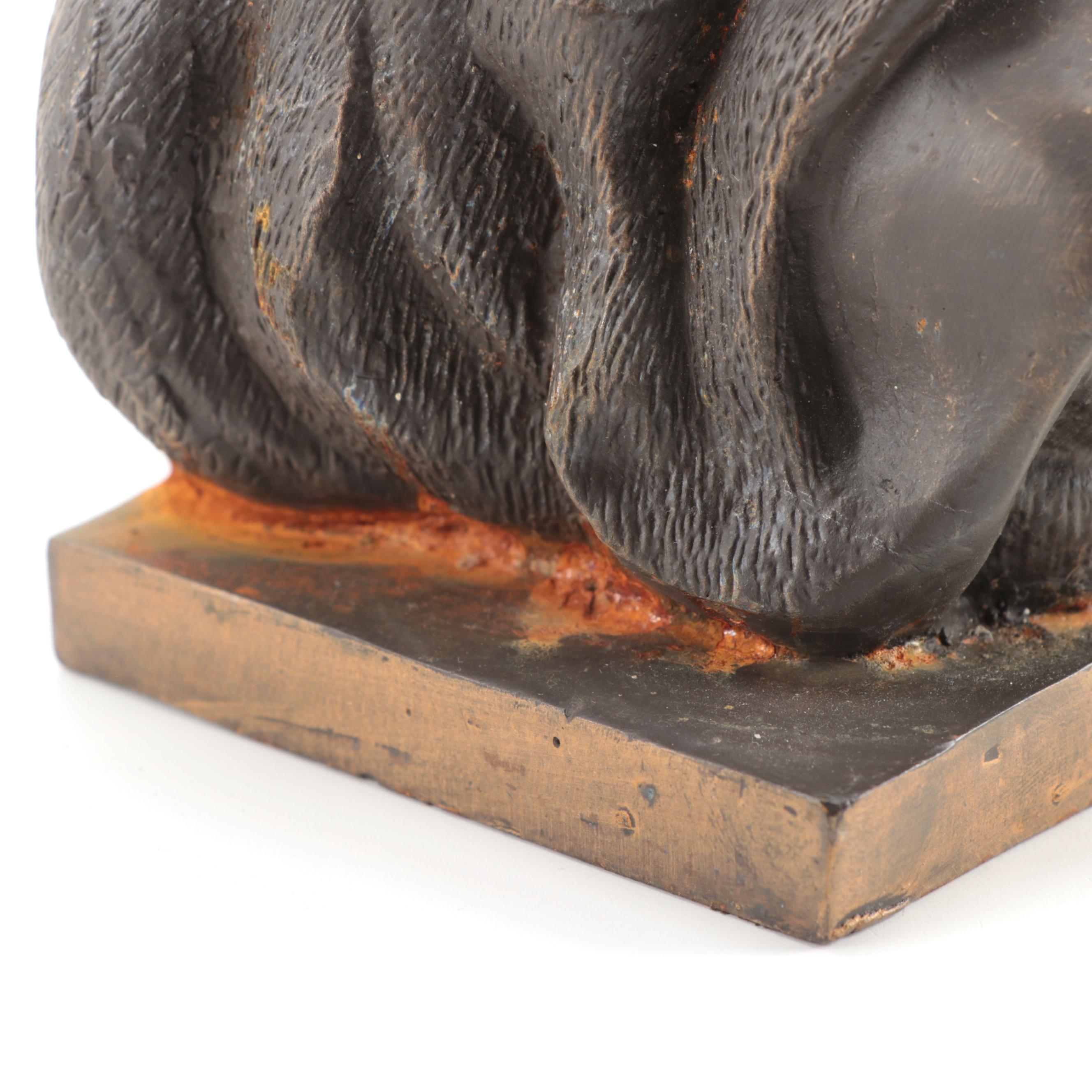 Mack Truck Bulldog Metal Ashtrays and Cigar Smoking Bulldog Cast Iron Bookends