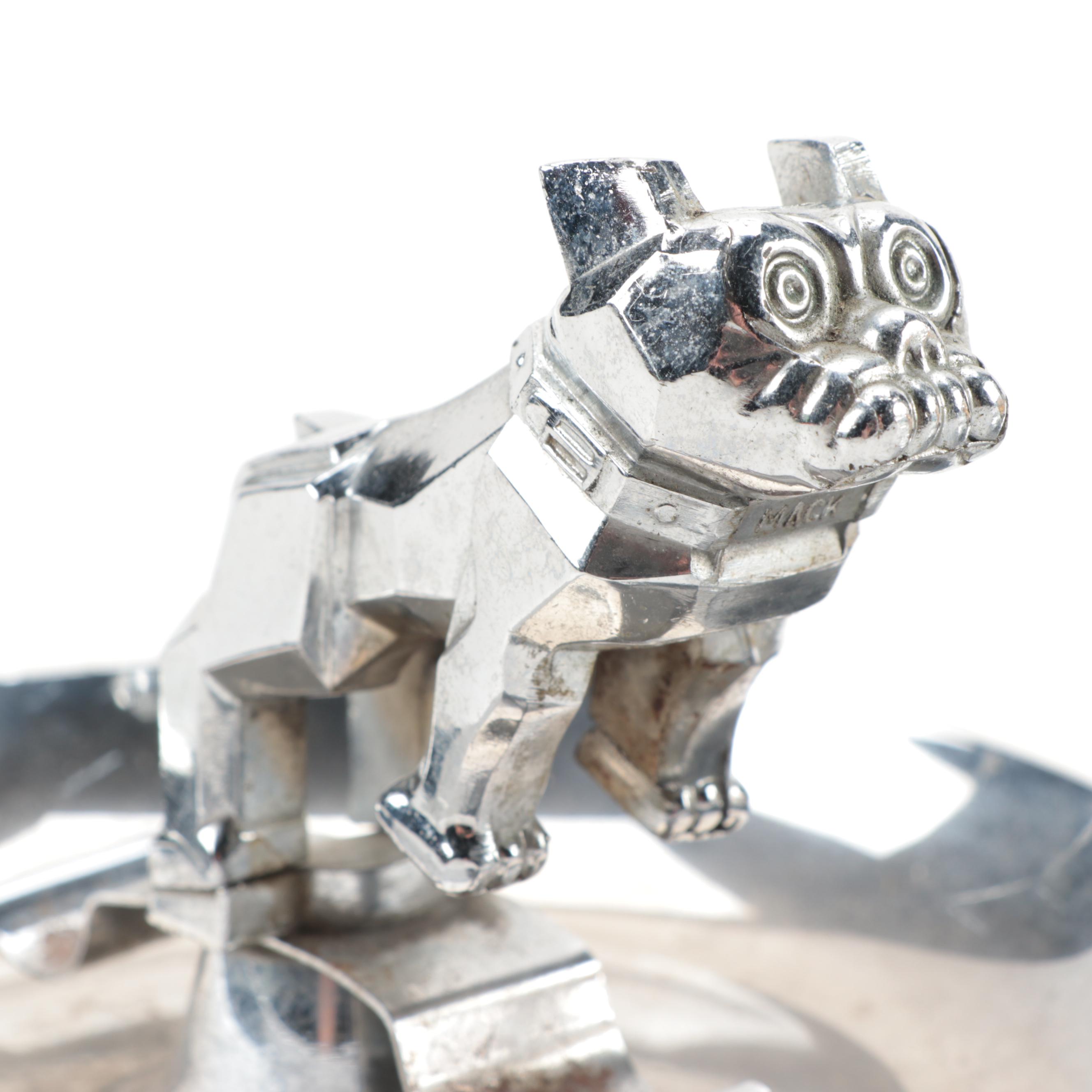 Mack Truck Bulldog Metal Ashtrays and Cigar Smoking Bulldog Cast Iron Bookends