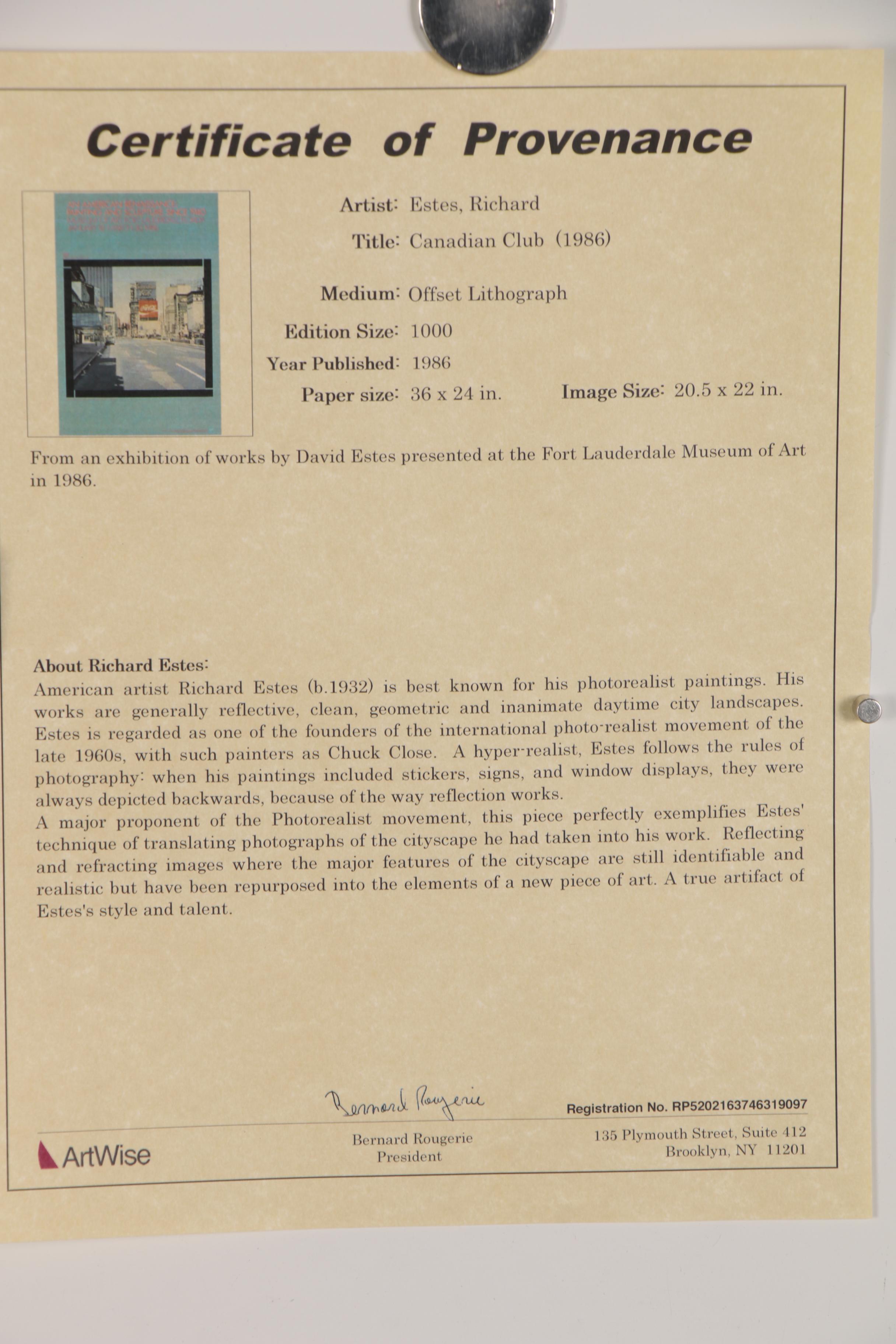 "An American Renaissance" Exhibition Poster after Richard Estes