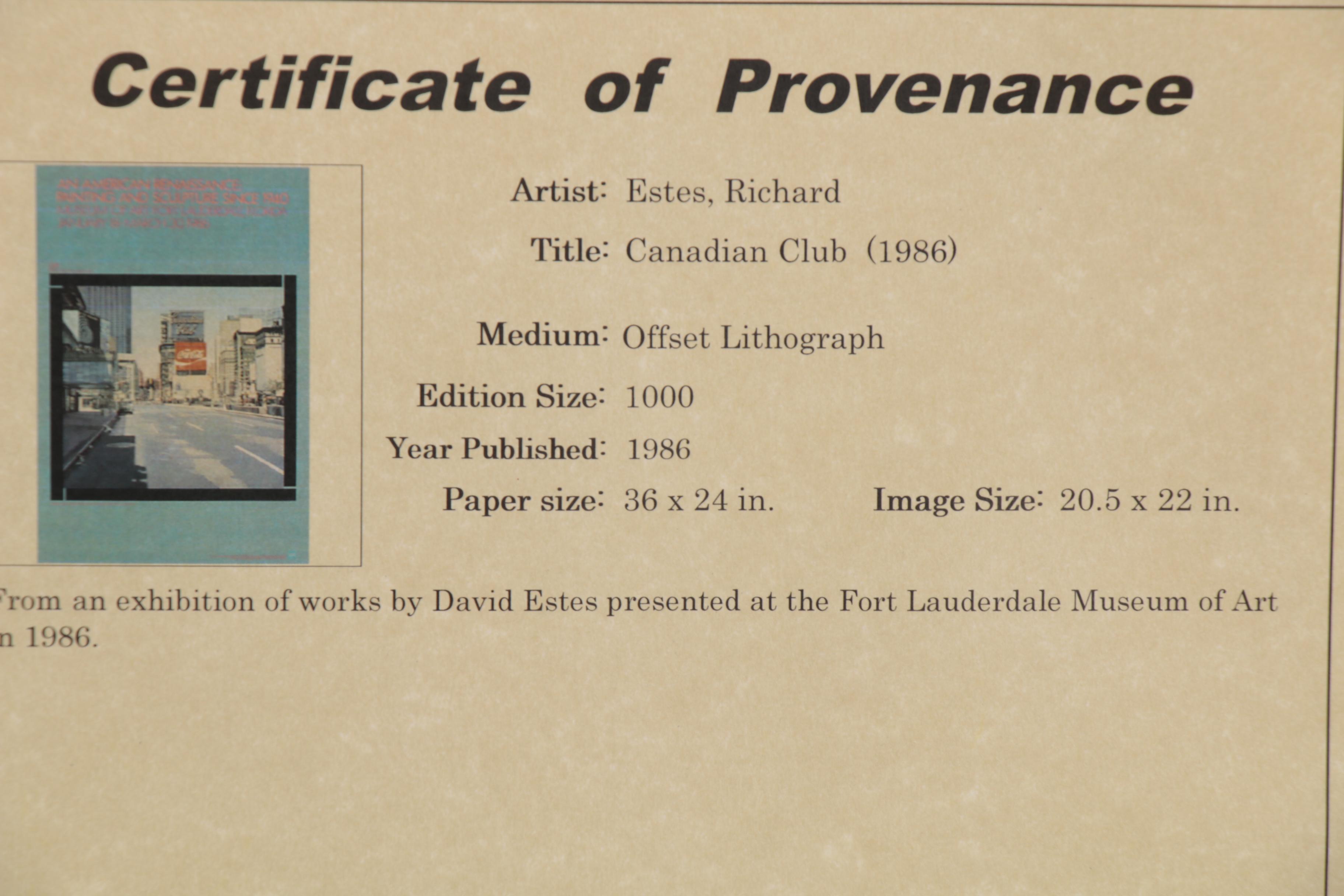 "An American Renaissance" Exhibition Poster after Richard Estes