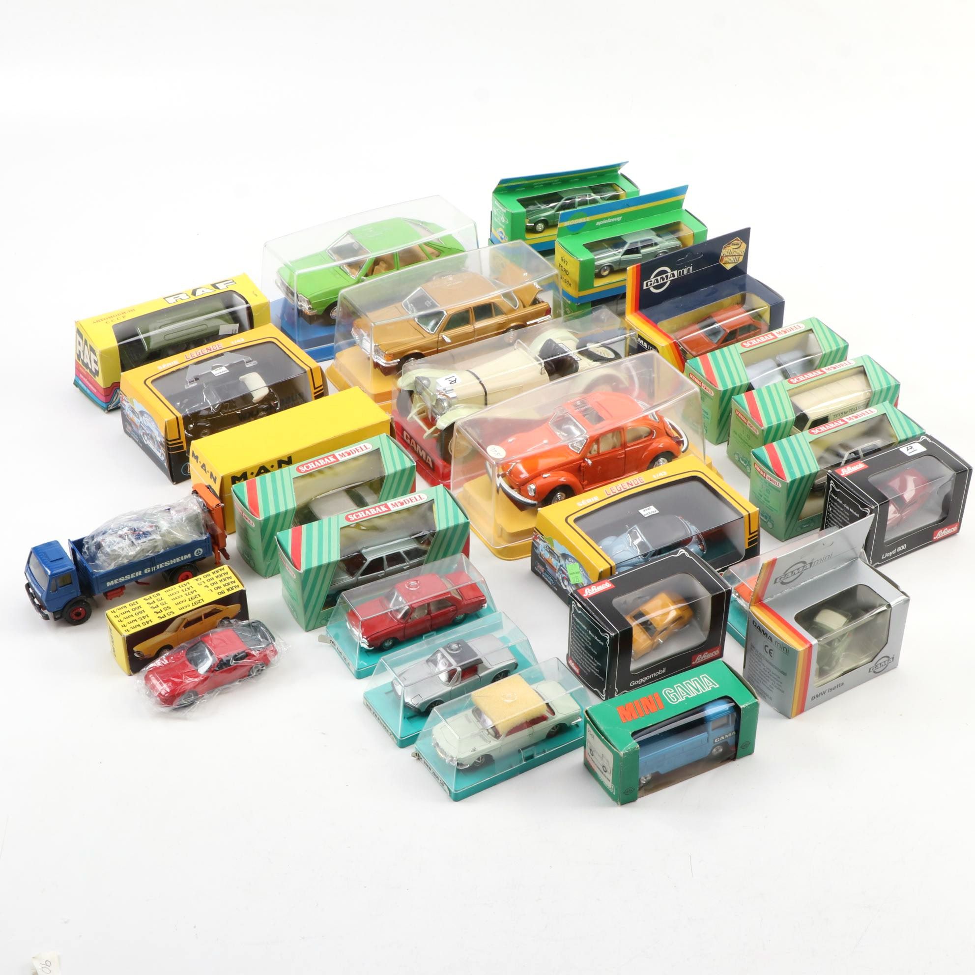 Marklin, Gama, Schuco and Other Die Cast Vehicles
