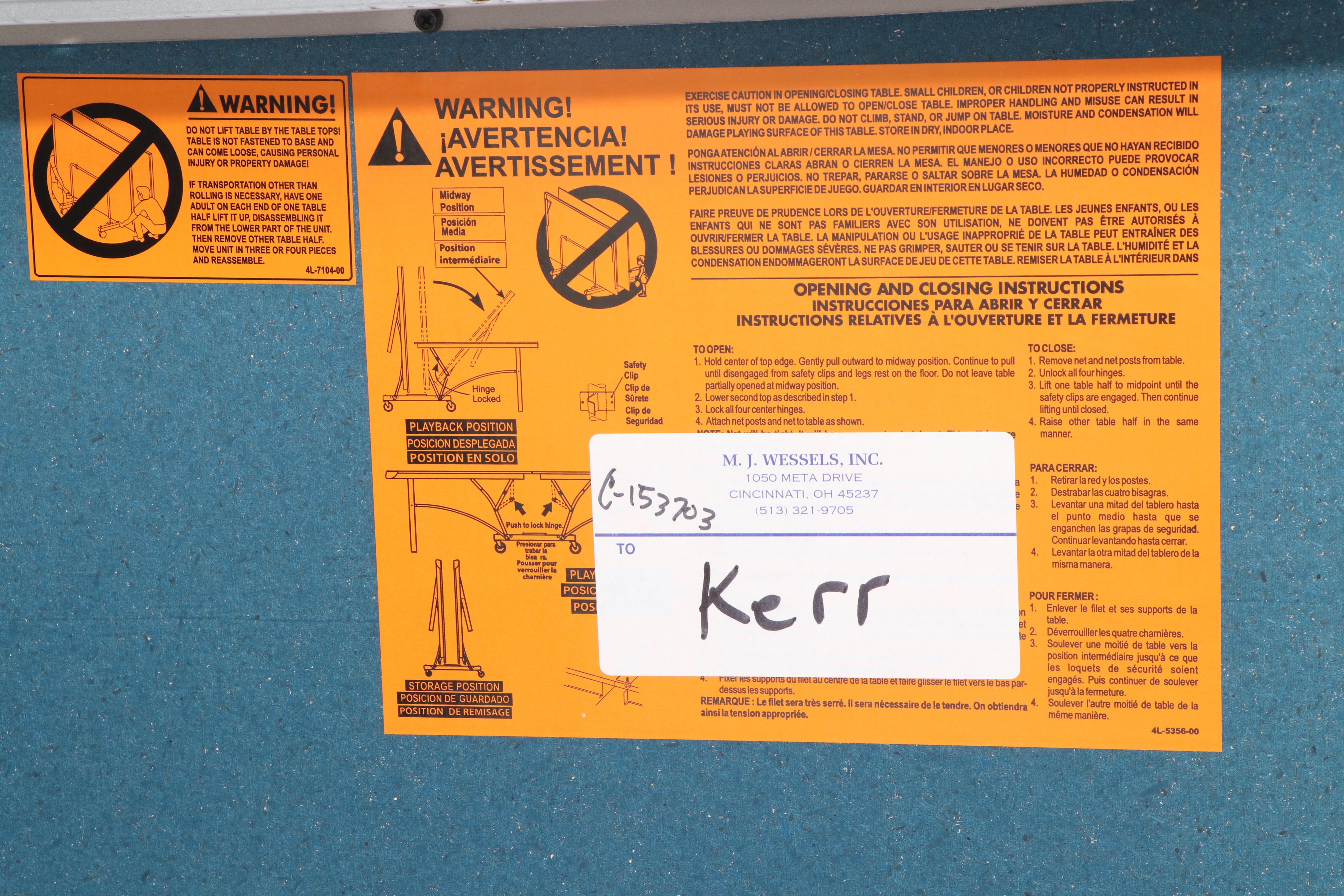 Stiga "Master Series T8730" Table Tennis Table