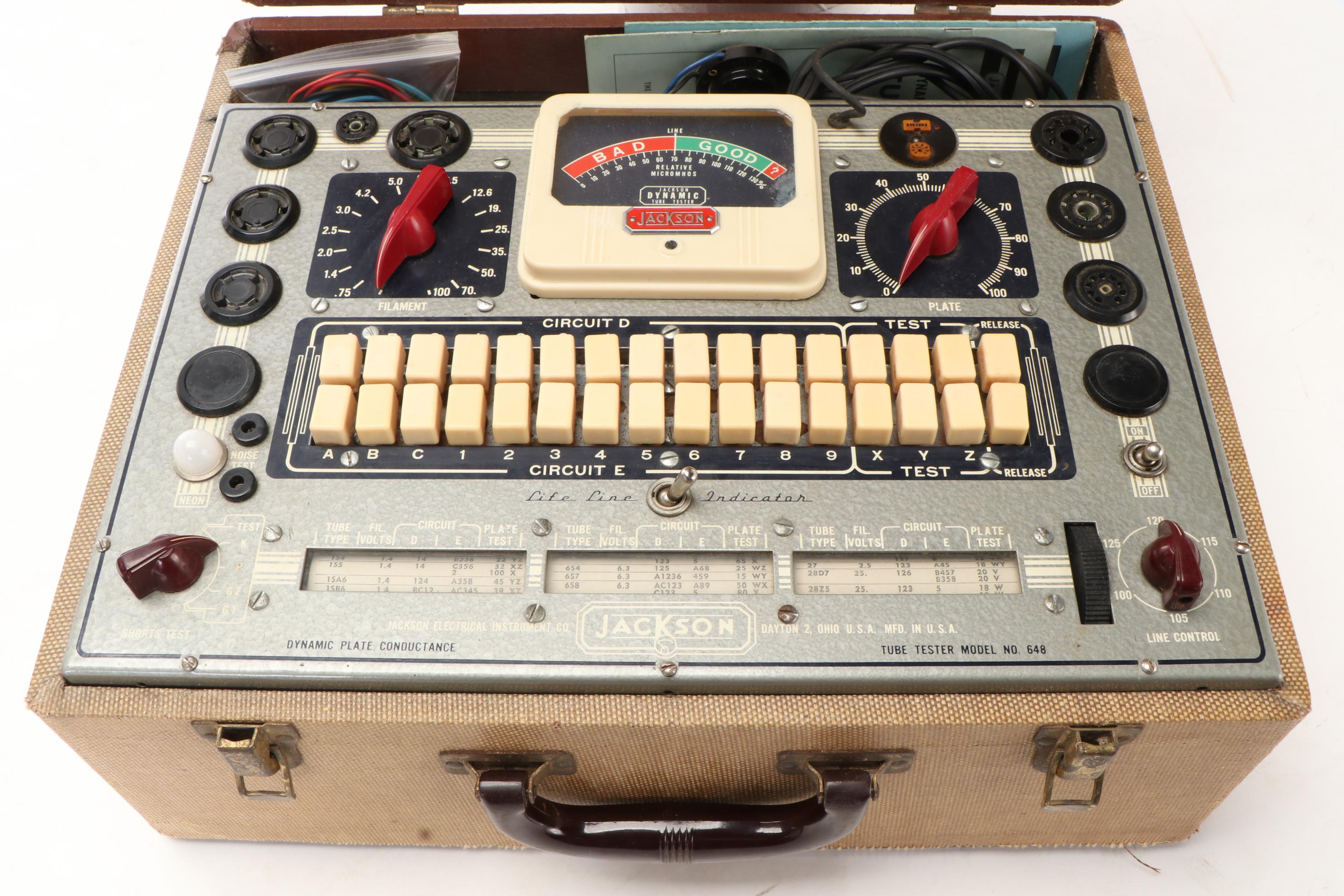 Jackson Electrical Instrument Company Tube Tester Model 648