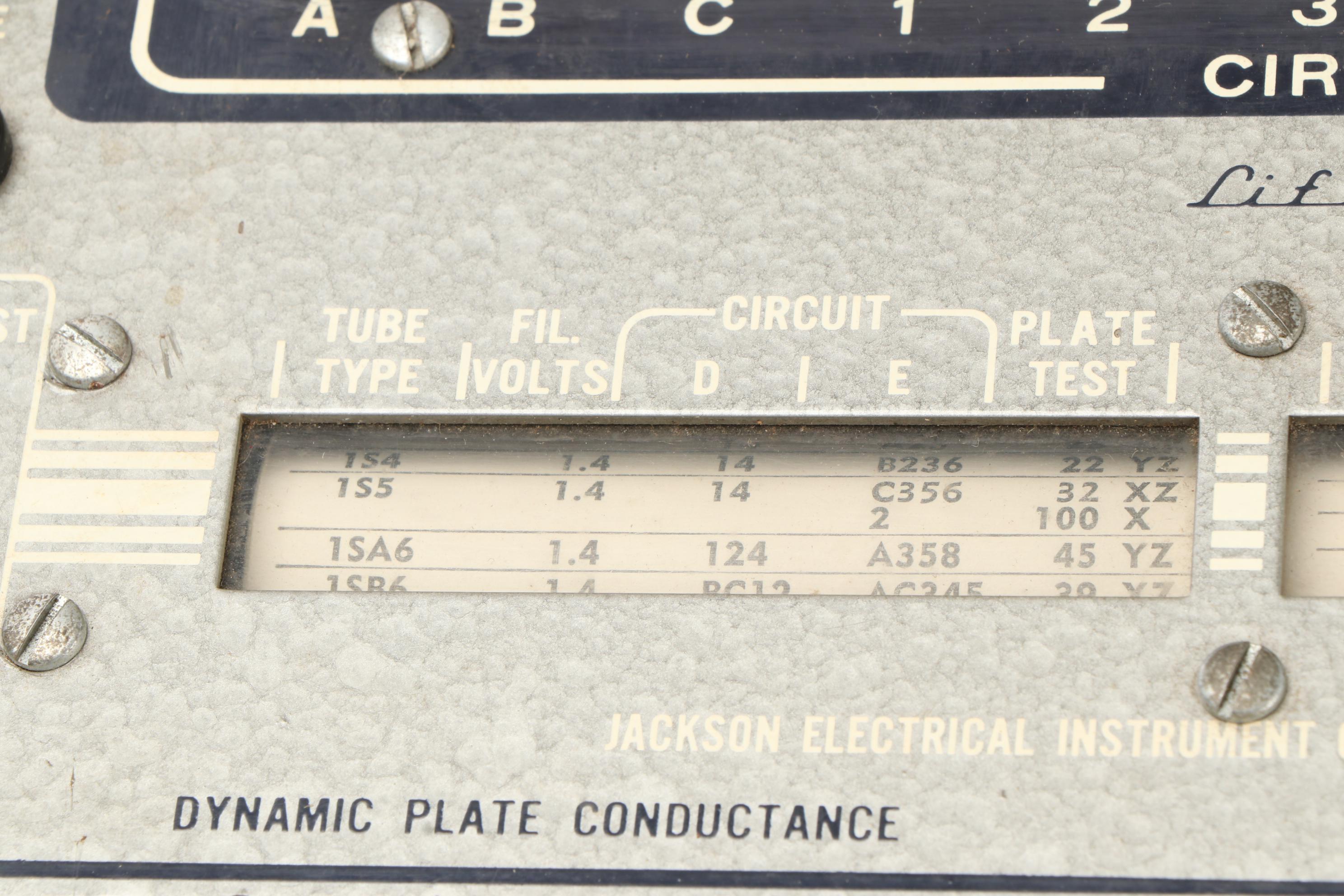 Jackson Electrical Instrument Company Tube Tester Model 648