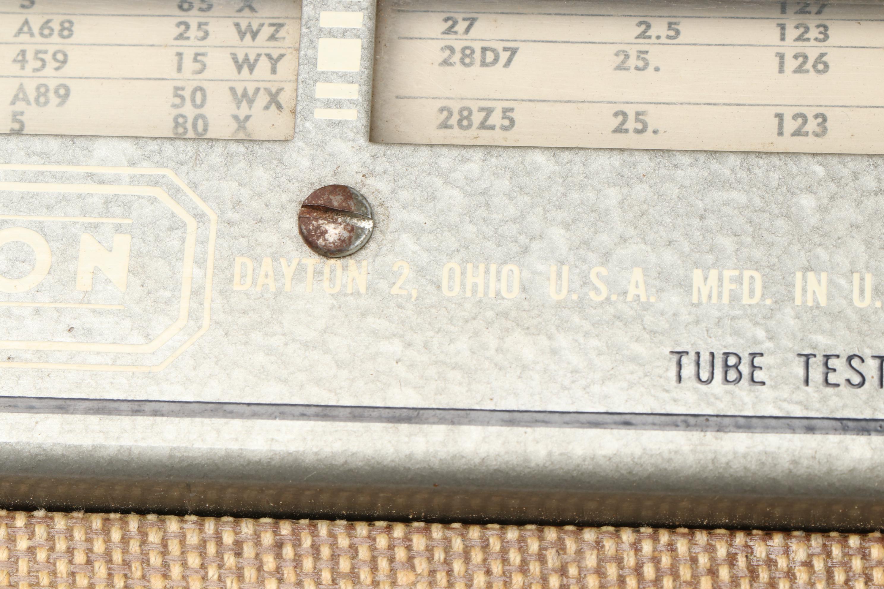 Jackson Electrical Instrument Company Tube Tester Model 648