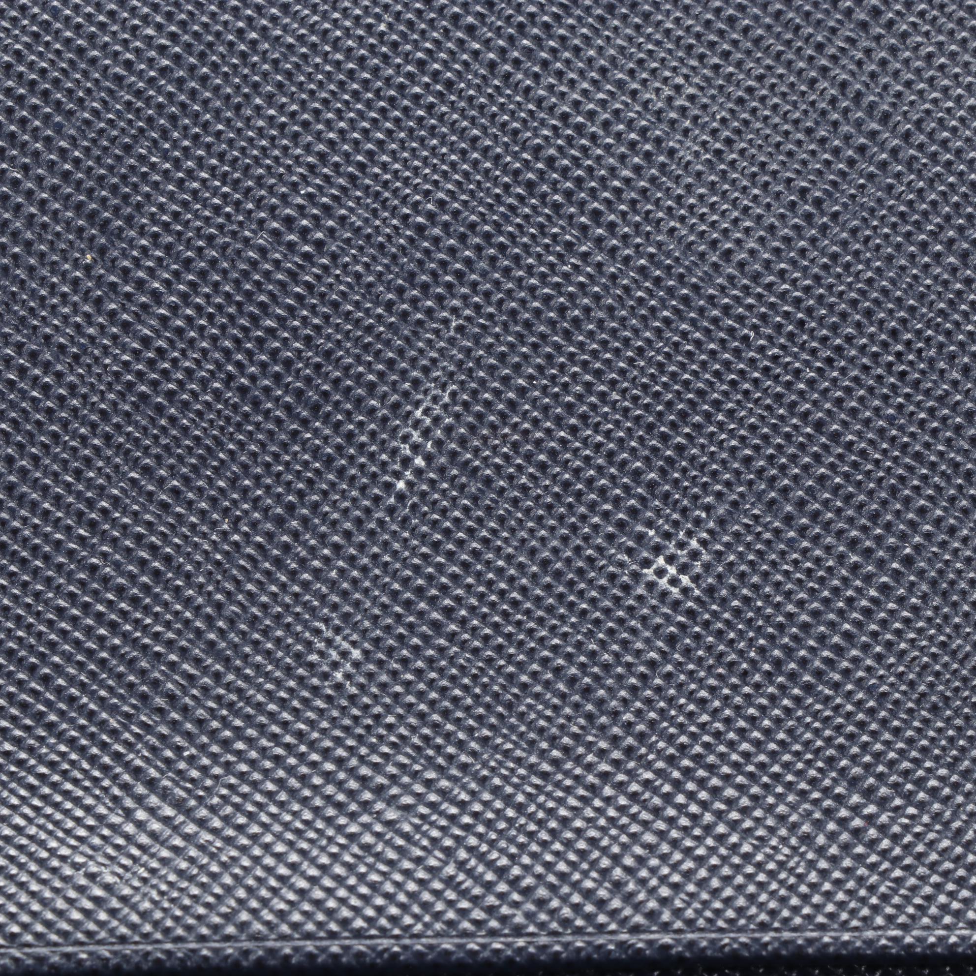 Tory Burch Navy Blue Saffiano Patent Leather Wallet