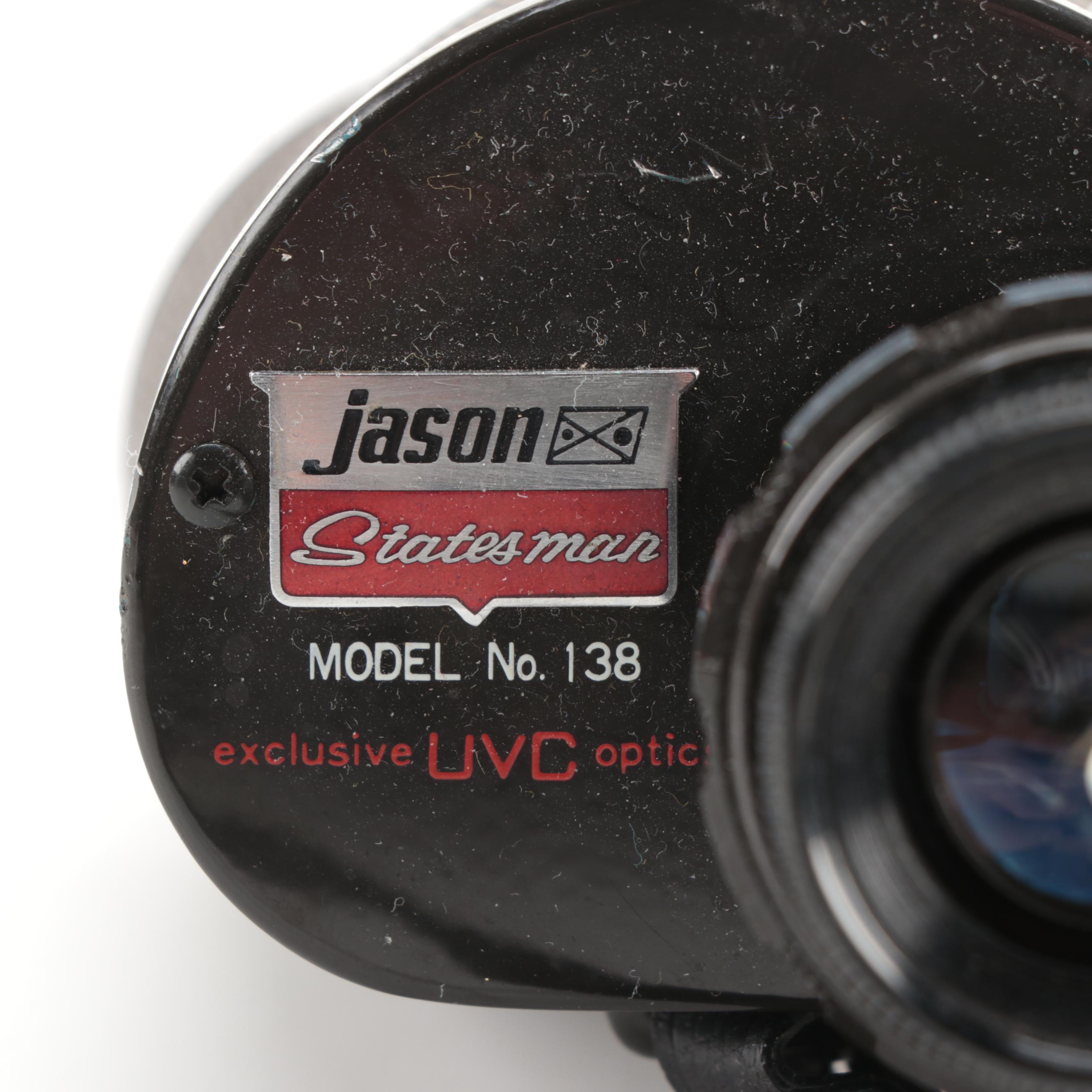 Jason Statesman No. 138 Wide Angle Binoculars in Leather Case, 1970s