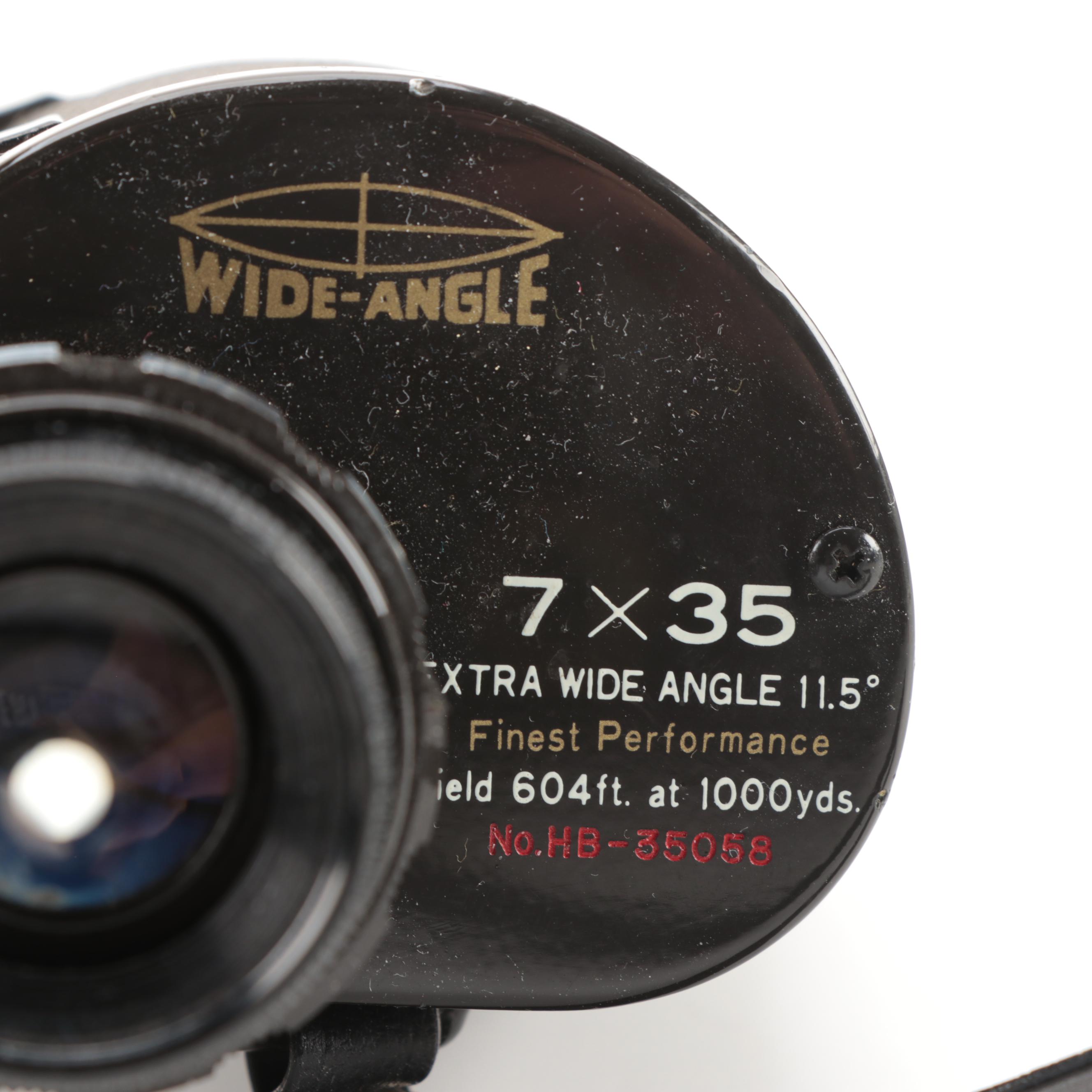 Jason Statesman No. 138 Wide Angle Binoculars in Leather Case, 1970s