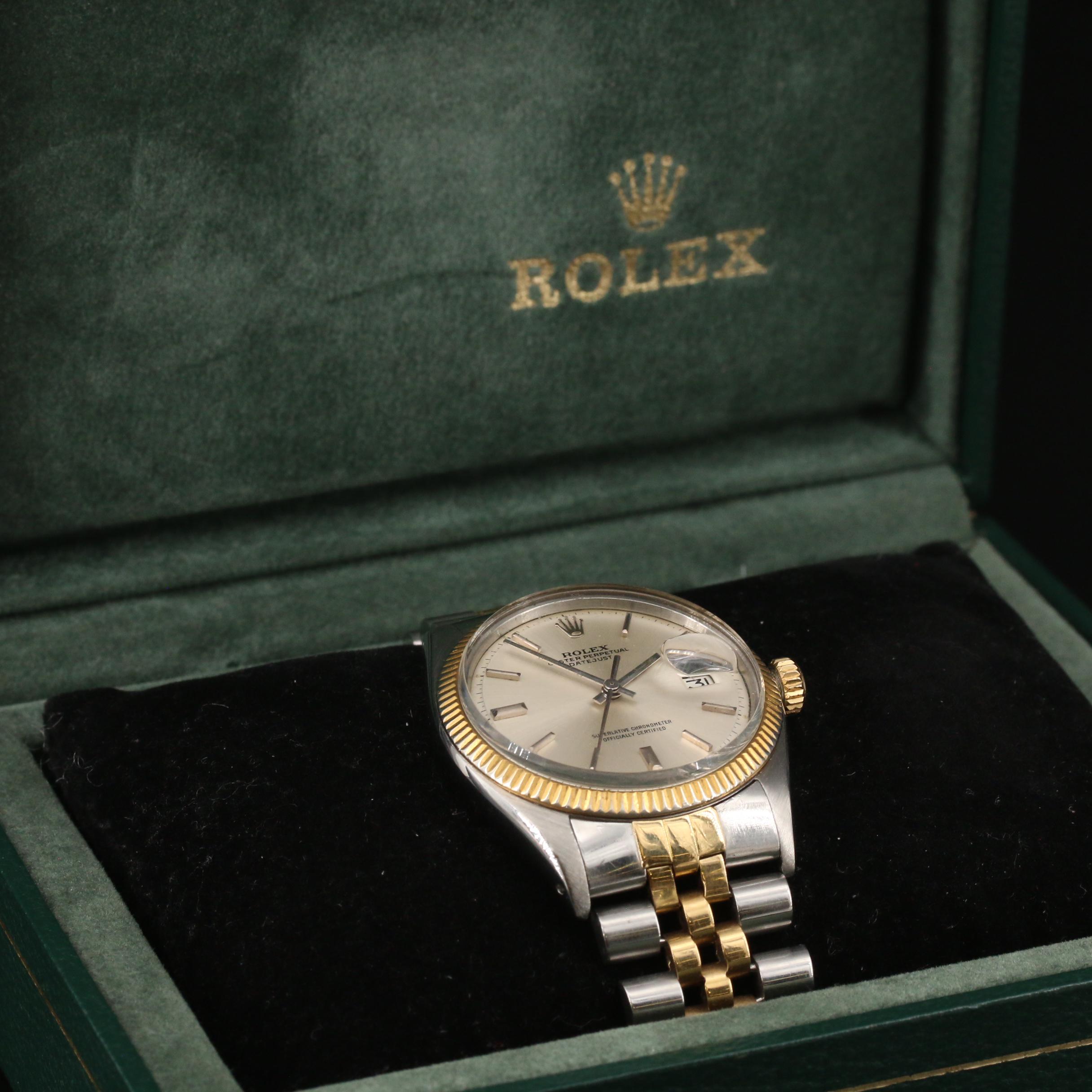 1960 Rolex "Datejust" 18K Gold and Stainless Steel Automatic Watch