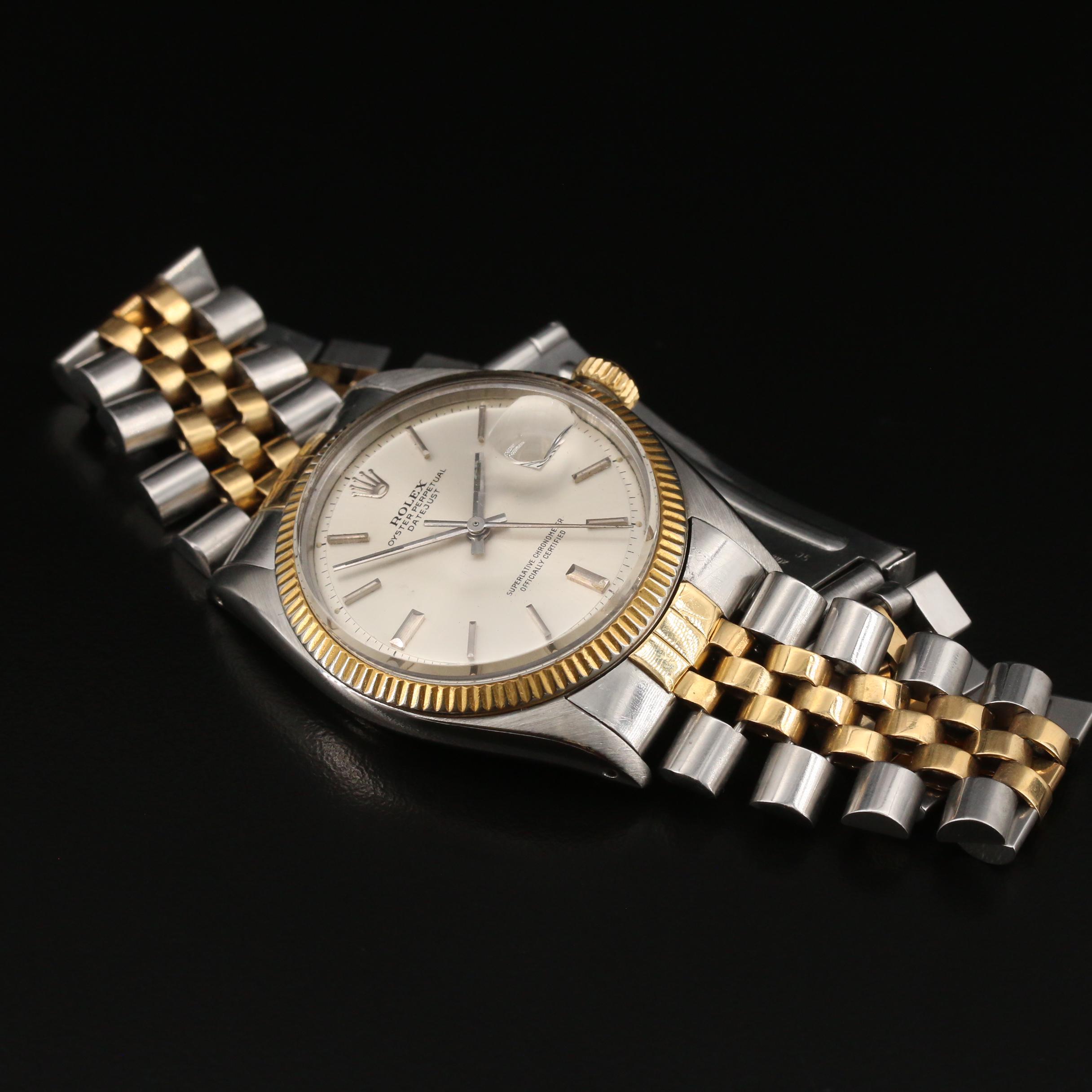 1960 Rolex "Datejust" 18K Gold and Stainless Steel Automatic Watch