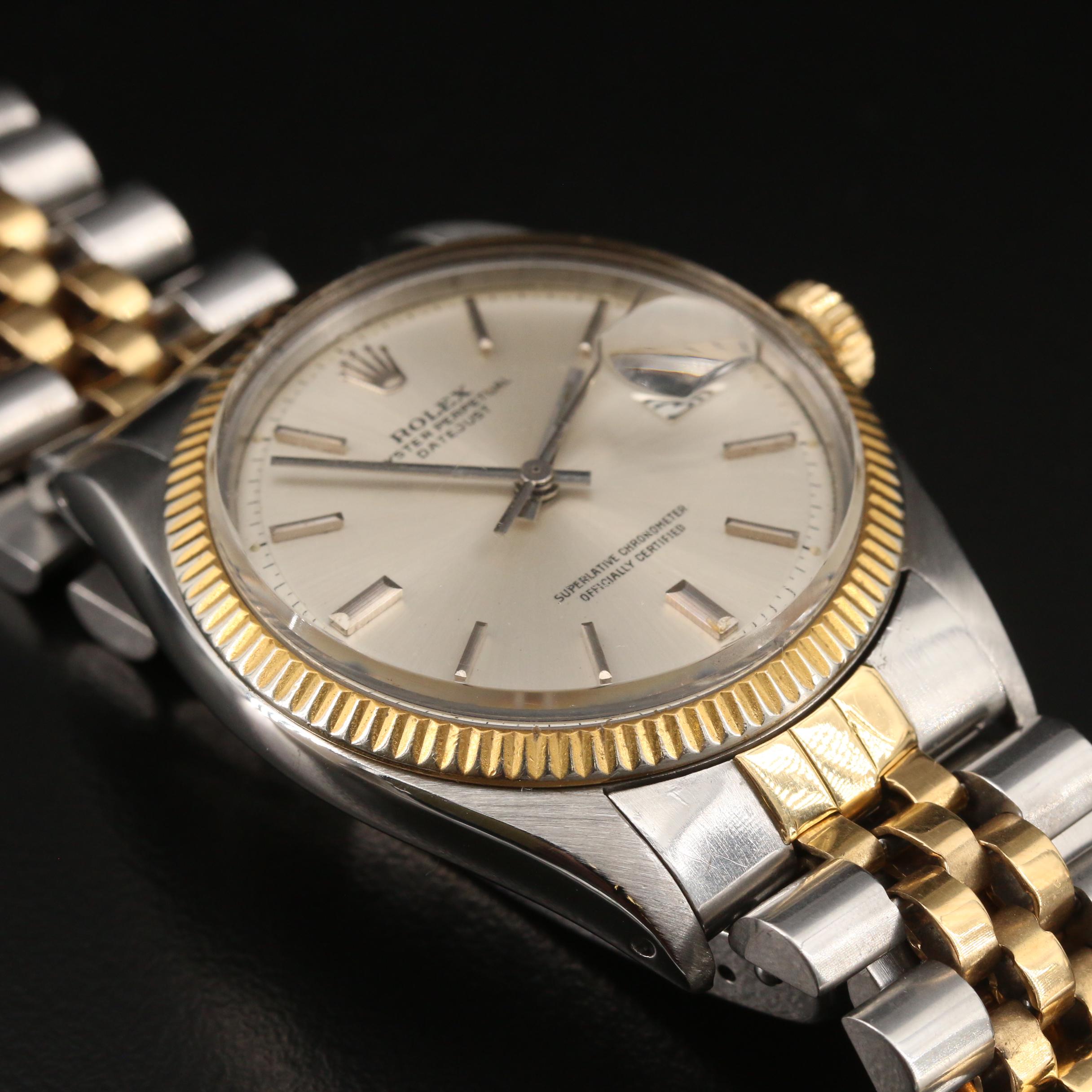 1960 Rolex "Datejust" 18K Gold and Stainless Steel Automatic Watch